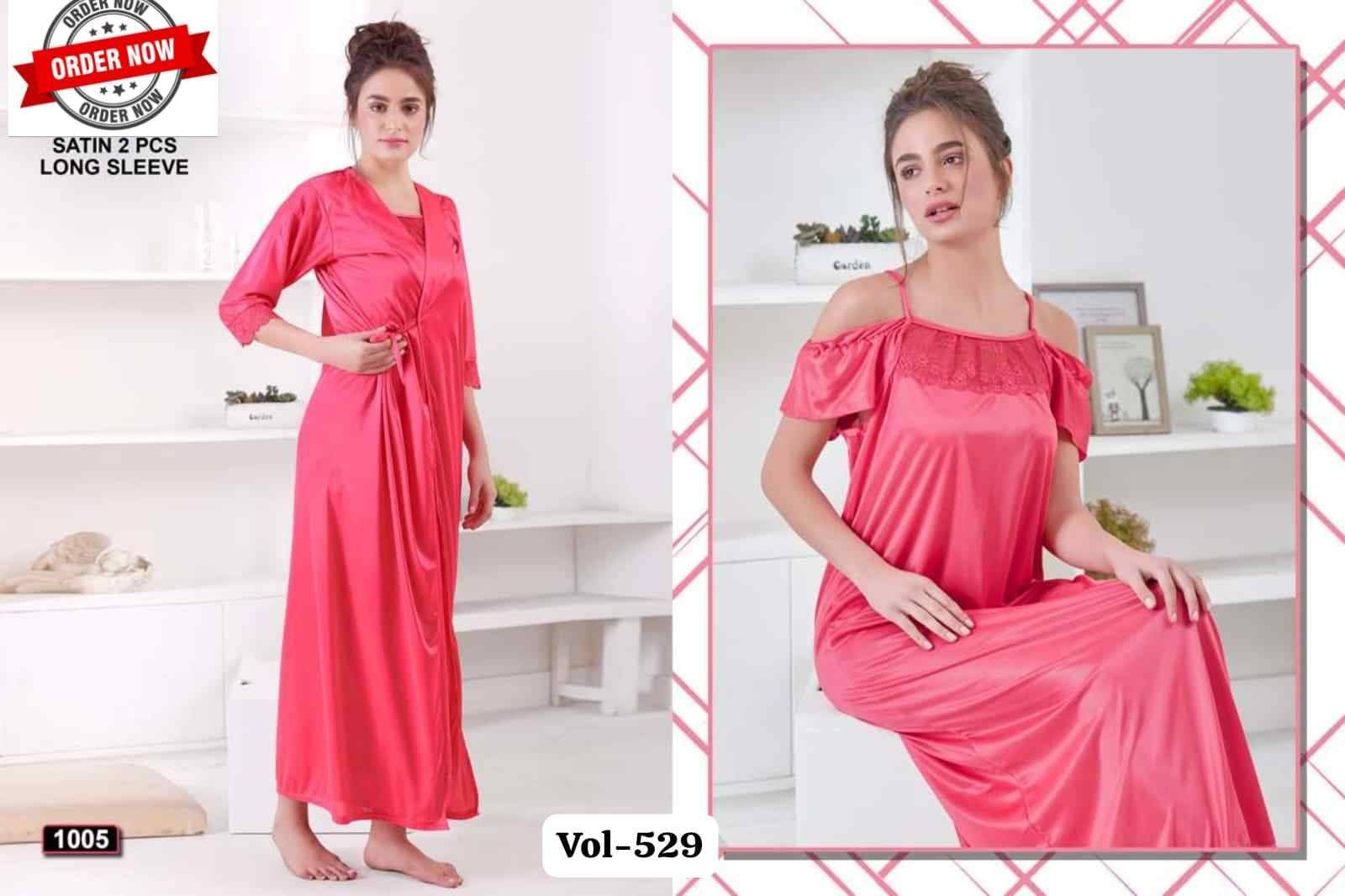 Vol-529 By Kaamiri 1001 To 1006 Series Designer Stylish Fancy Colorful Beautiful Party Wear & Ethnic Wear Collection Satin Night Gown At Wholesale Price
