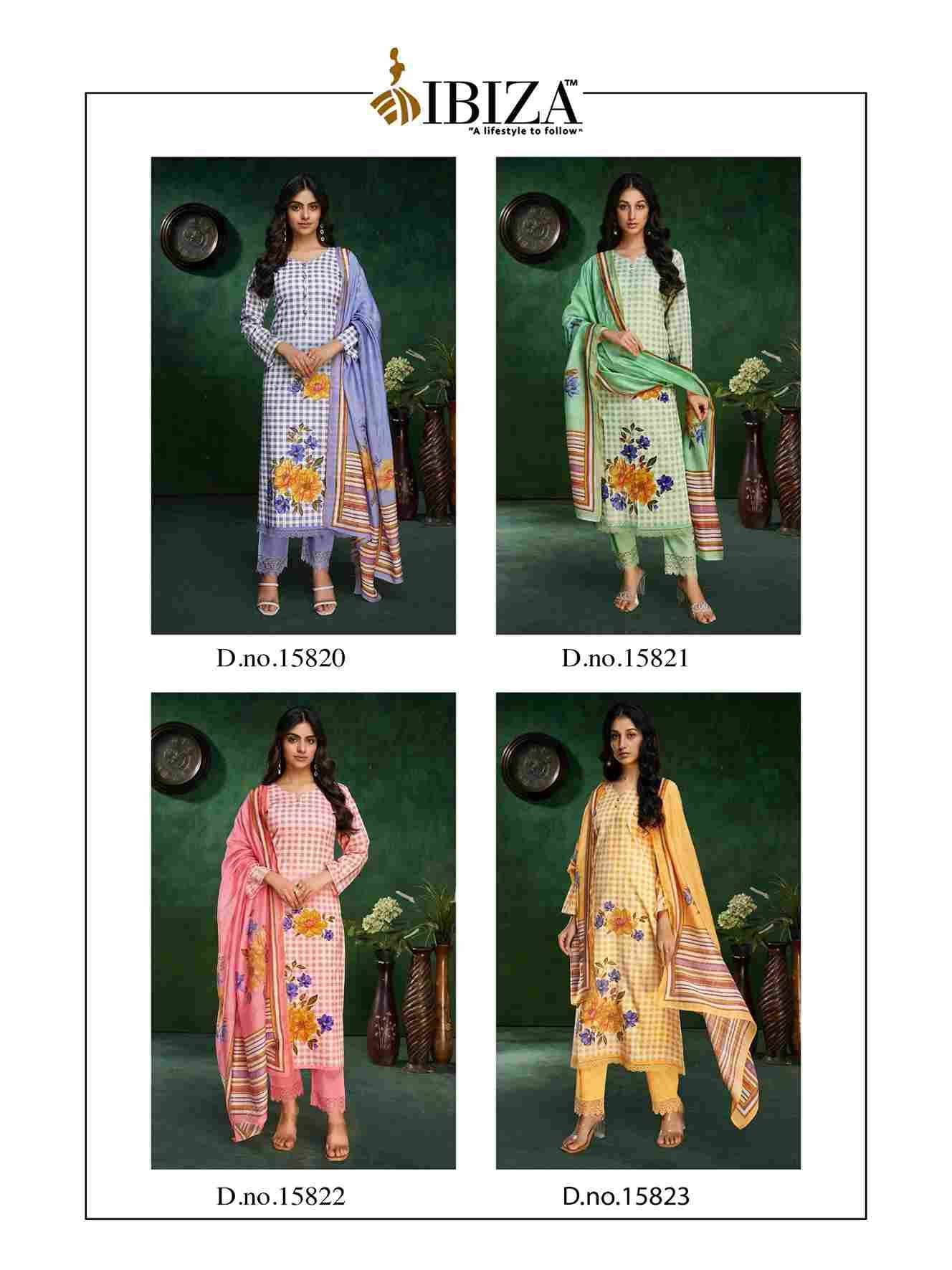 Cherry By Ibiza 15820 To 15823 Series Designer Festive Suits Beautiful Fancy Stylish Colorful Party Wear & Occasional Wear Pure Lawn Cotton Print Dresses At Wholesale Price