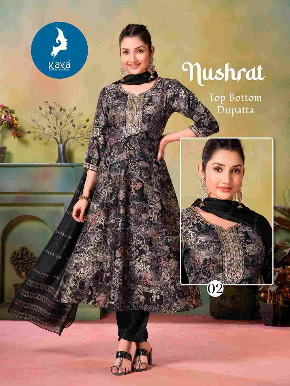 Nushrat By Kaya 01 To 06 Series Designer Stylish Fancy Colorful Beautiful Party Wear & Ethnic Wear Collection Vertican Print Dresses At Wholesale Price