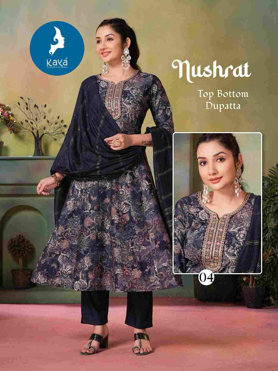 Nushrat By Kaya 01 To 06 Series Designer Stylish Fancy Colorful Beautiful Party Wear & Ethnic Wear Collection Vertican Print Dresses At Wholesale Price