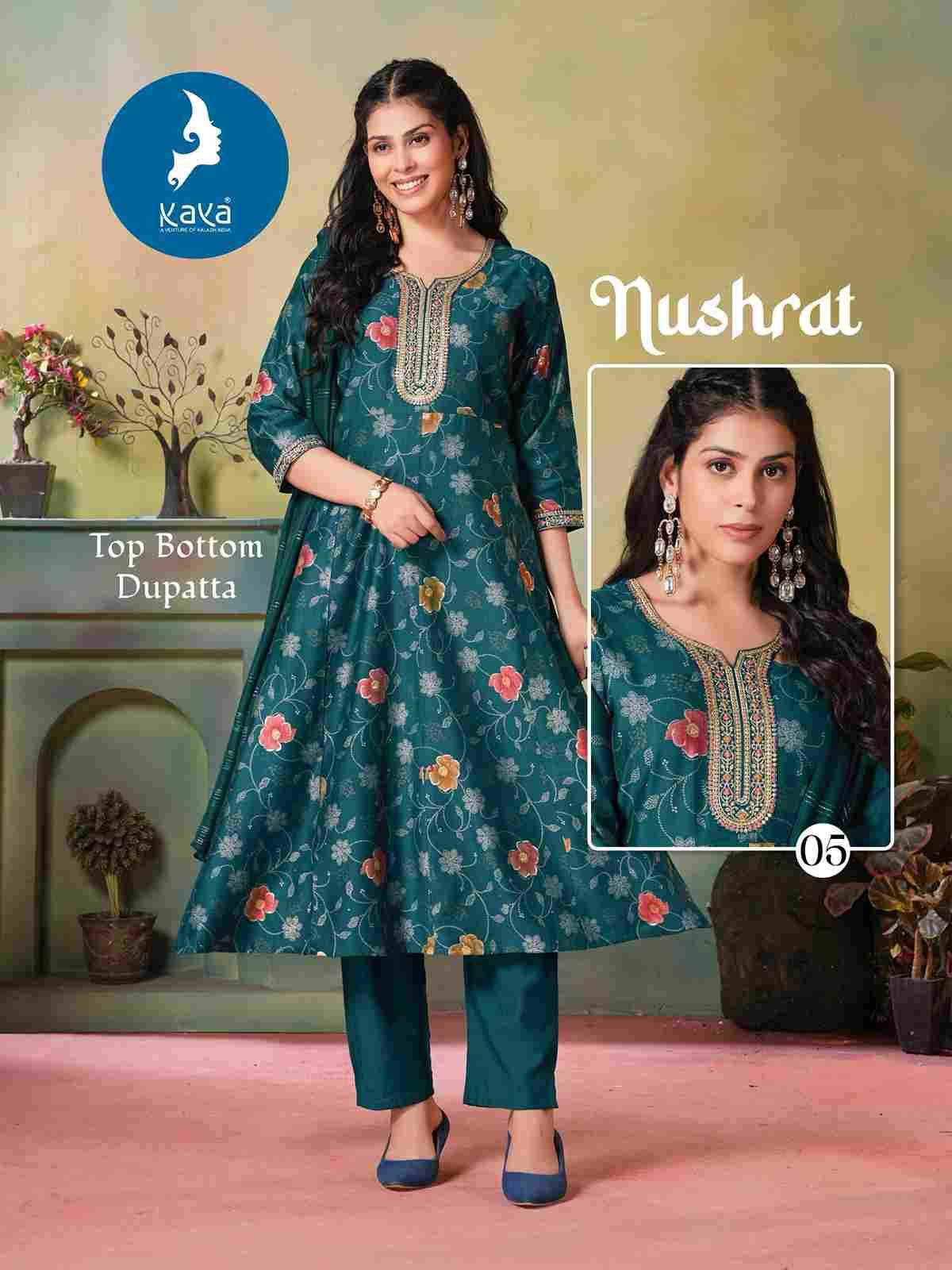 Nushrat By Kaya 01 To 06 Series Designer Stylish Fancy Colorful Beautiful Party Wear & Ethnic Wear Collection Vertican Print Dresses At Wholesale Price