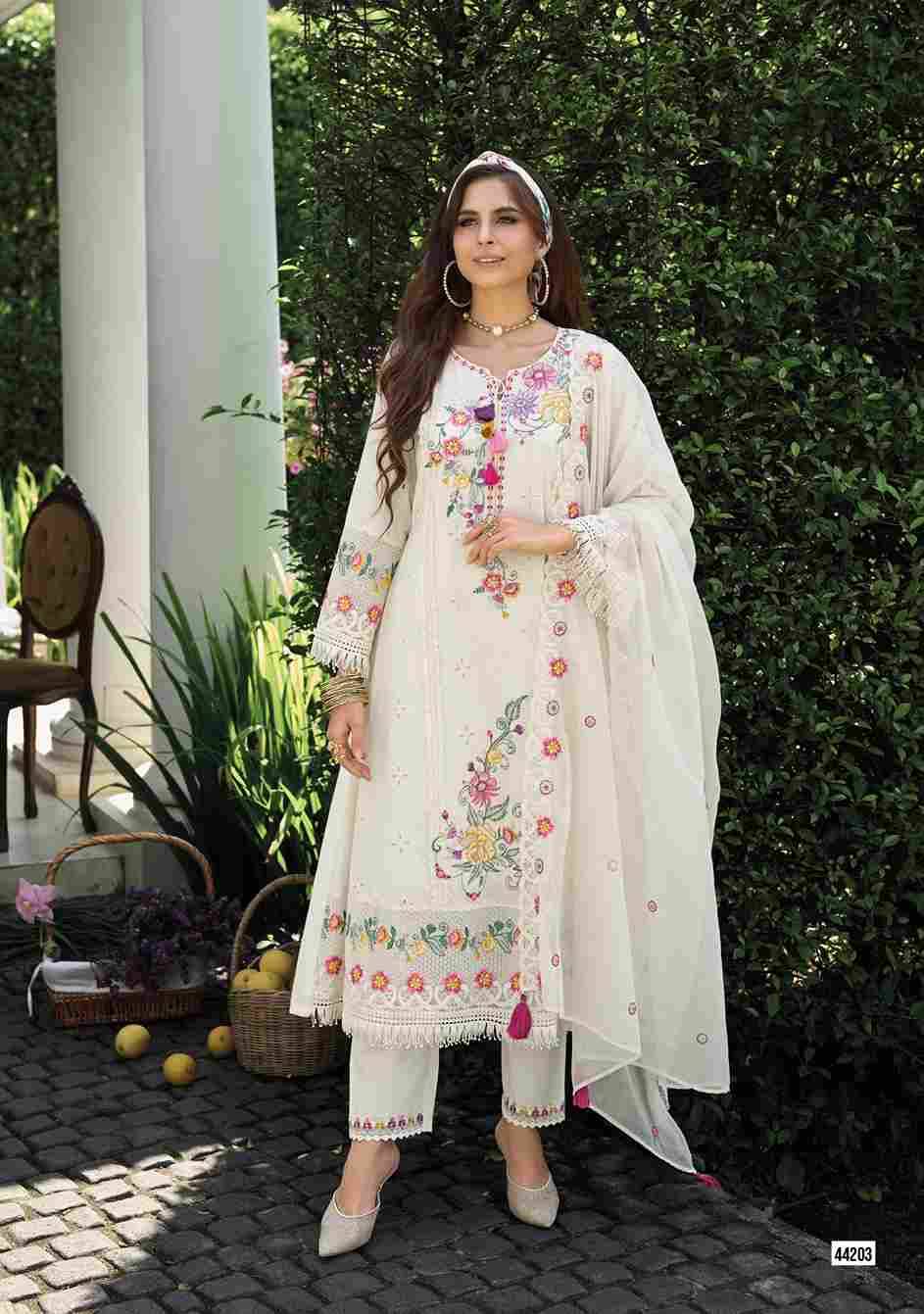 Safarnama Vol-6 By Kailee 44201 To 44204 Series Designer Festive Suits Collection Beautiful Stylish Fancy Colorful Party Wear & Occasional Wear Pure Cotton Embroidered Dresses At Wholesale Price