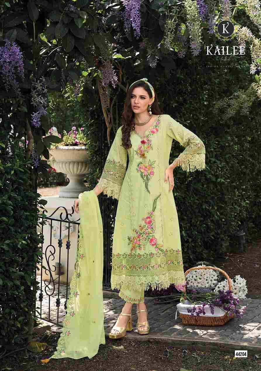 Safarnama Vol-6 By Kailee 44201 To 44204 Series Designer Festive Suits Collection Beautiful Stylish Fancy Colorful Party Wear & Occasional Wear Pure Cotton Embroidered Dresses At Wholesale Price