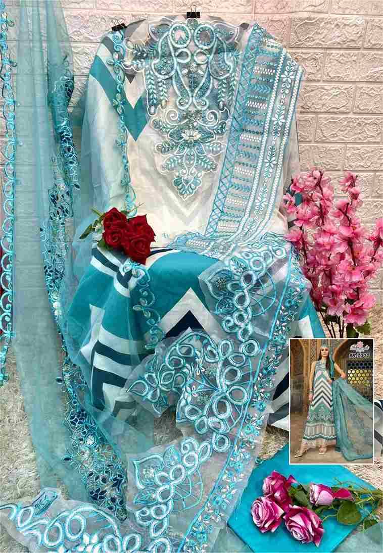 Riwaj Lawn Collection By Ramsha 7001 To 7004 Series Designer Pakistani Suits Beautiful Stylish Fancy Colorful Party Wear & Occasional Wear Cambric Embroidered Dresses At Wholesale Price