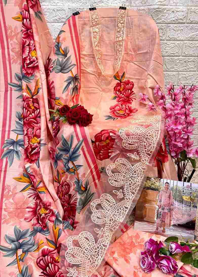 Riwaj Lawn Collection By Ramsha 7001 To 7004 Series Designer Pakistani Suits Beautiful Stylish Fancy Colorful Party Wear & Occasional Wear Cambric Embroidered Dresses At Wholesale Price