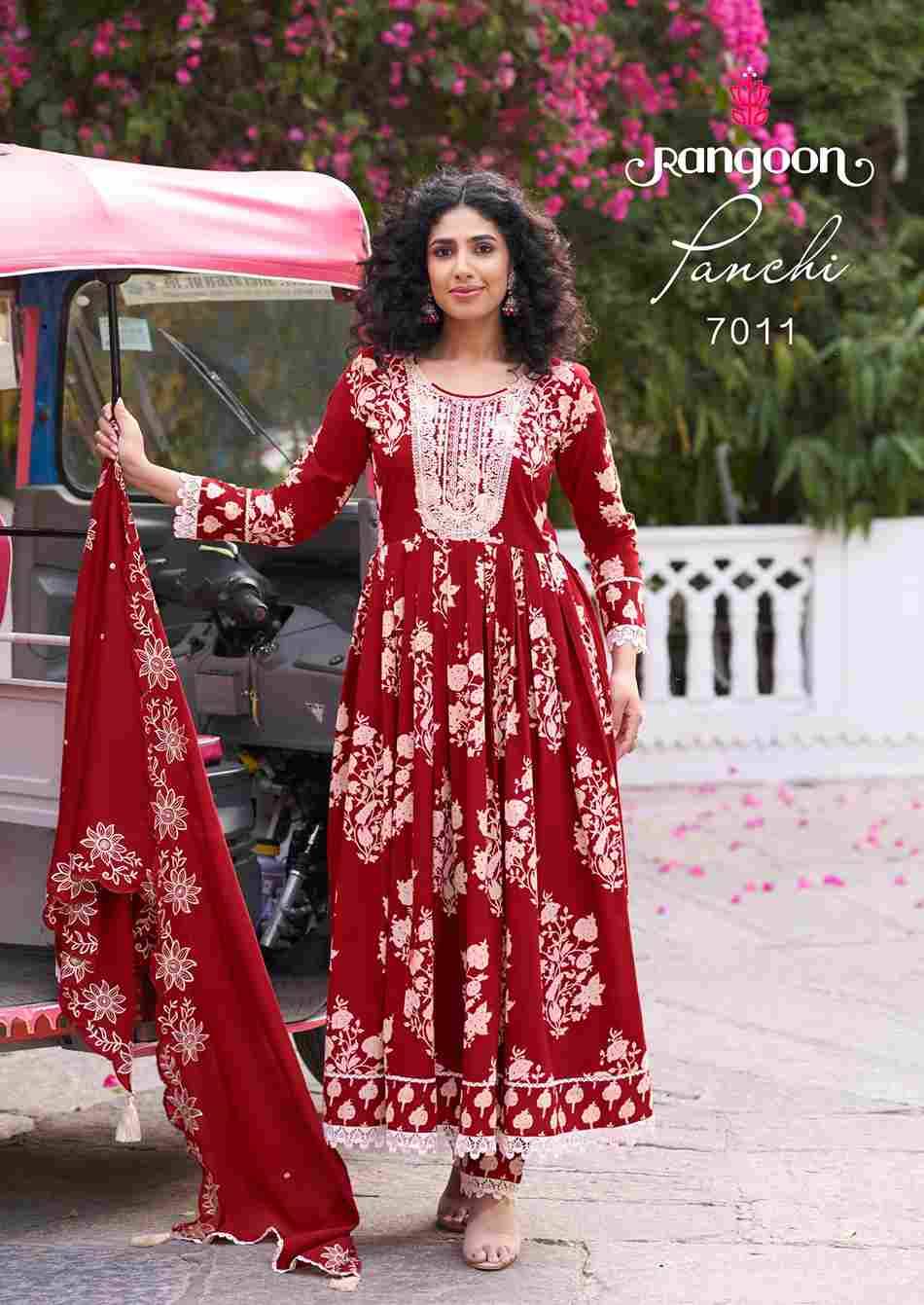 Panchi By Rangoon 7011 To 7016 Series Designer Festive Suits Beautiful Stylish Fancy Colorful Party Wear & Occasional Wear Pure Cotton Dresses At Wholesale Price