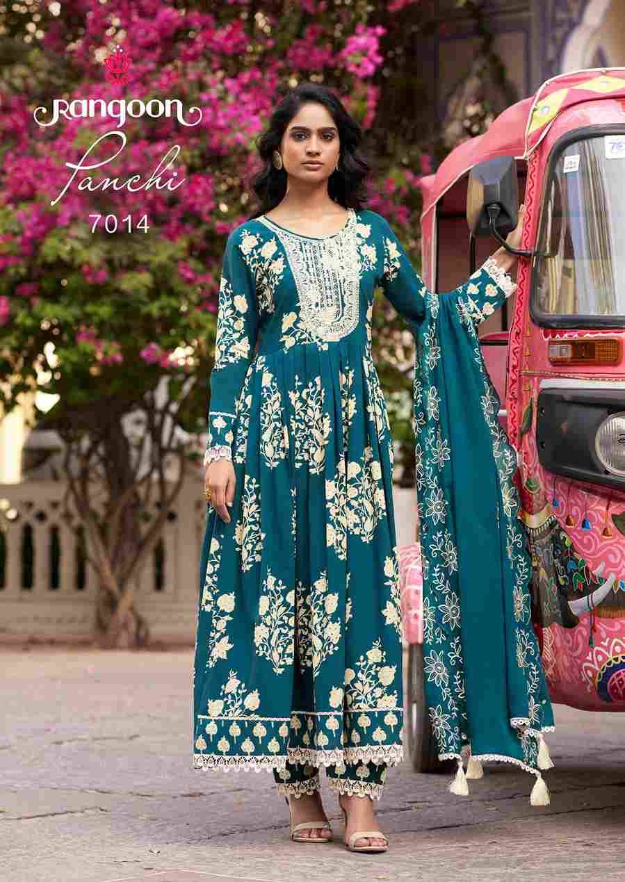 Panchi By Rangoon 7011 To 7016 Series Designer Festive Suits Beautiful Stylish Fancy Colorful Party Wear & Occasional Wear Pure Cotton Dresses At Wholesale Price
