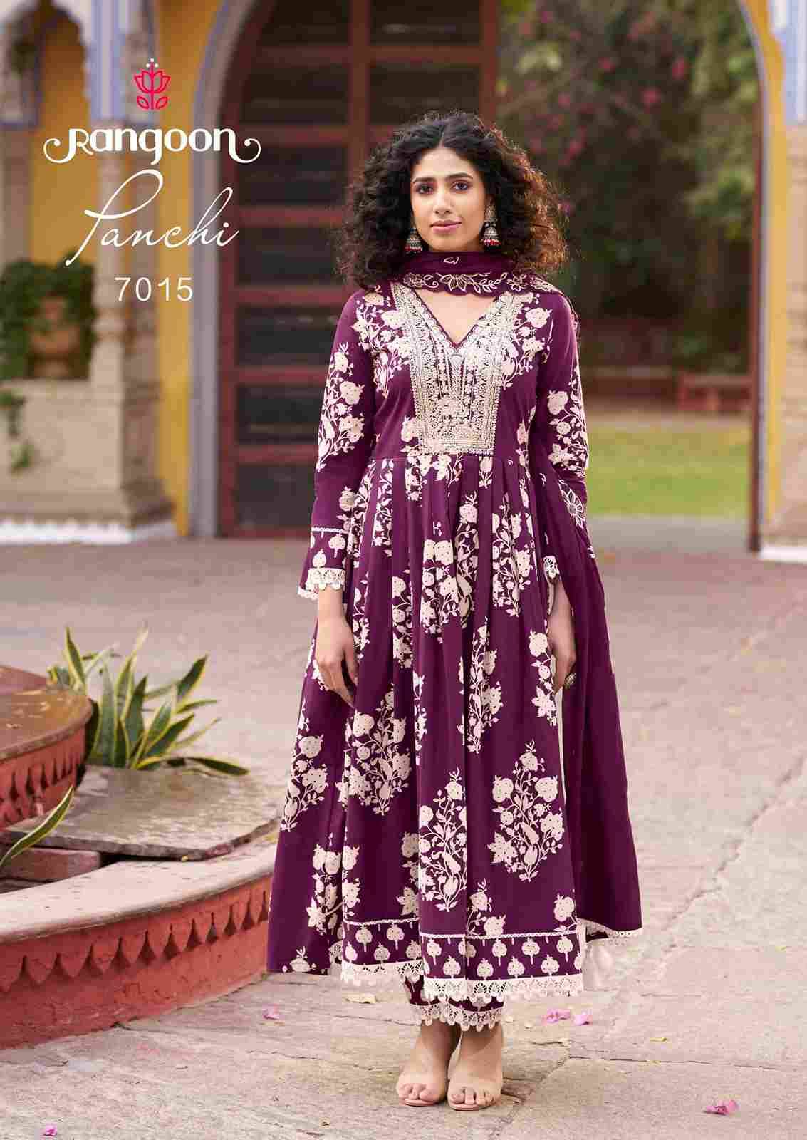 Panchi By Rangoon 7011 To 7016 Series Designer Festive Suits Beautiful Stylish Fancy Colorful Party Wear & Occasional Wear Pure Cotton Dresses At Wholesale Price