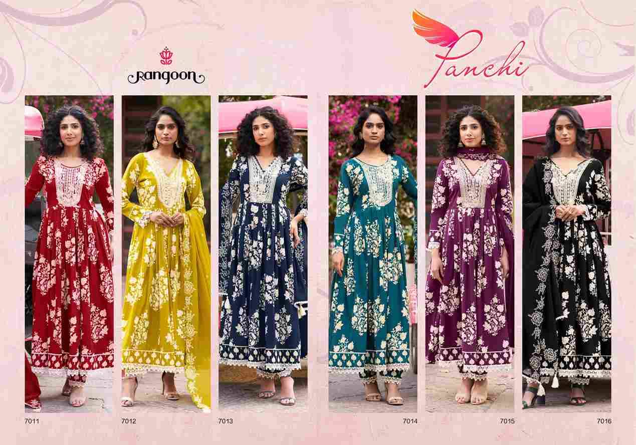 Panchi By Rangoon 7011 To 7016 Series Designer Festive Suits Beautiful Stylish Fancy Colorful Party Wear & Occasional Wear Pure Cotton Dresses At Wholesale Price