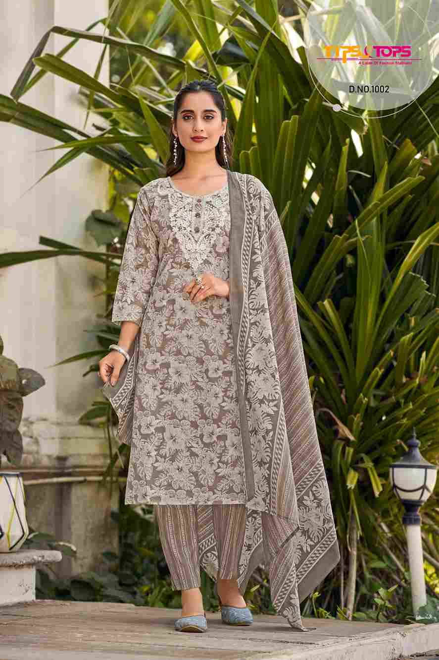 Summer Saga By Tips And Tops 1001 To 1006 Series Designer Festive Suits Beautiful Stylish Fancy Colorful Party Wear & Occasional Wear Pure Cotton Dresses At Wholesale Price