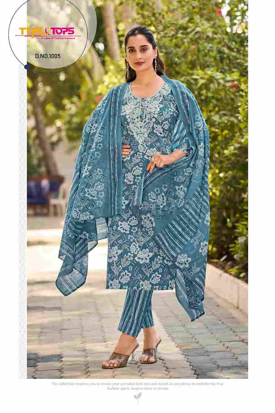 Summer Saga By Tips And Tops 1001 To 1006 Series Designer Festive Suits Beautiful Stylish Fancy Colorful Party Wear & Occasional Wear Pure Cotton Dresses At Wholesale Price