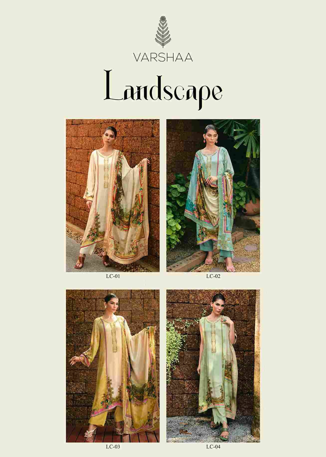 Landscape By Varshaa 01 To 04 Series Beautiful Festive Suits Colorful Stylish Fancy Casual Wear & Ethnic Wear Cotton Muslin Dresses At Wholesale Price