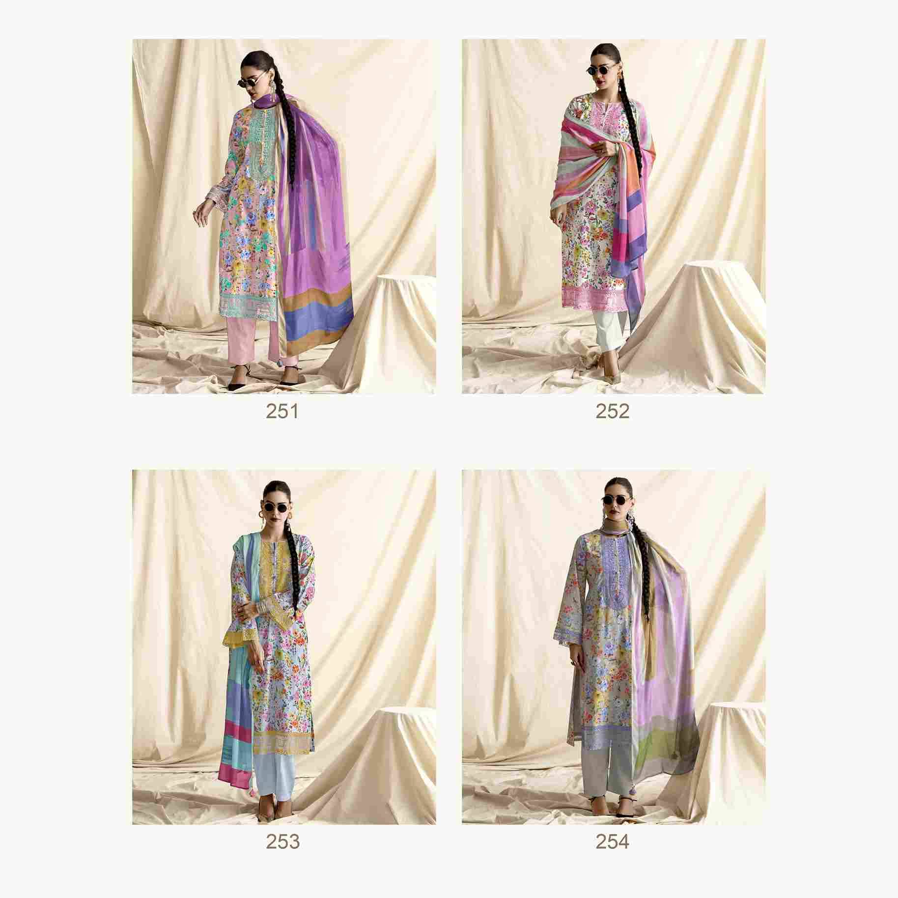 Canvas By Sohni 251 To 254 Series Beautiful Suits Colorful Stylish Fancy Casual Wear & Ethnic Wear Pure Lawn Embroidery Dresses At Wholesale Price