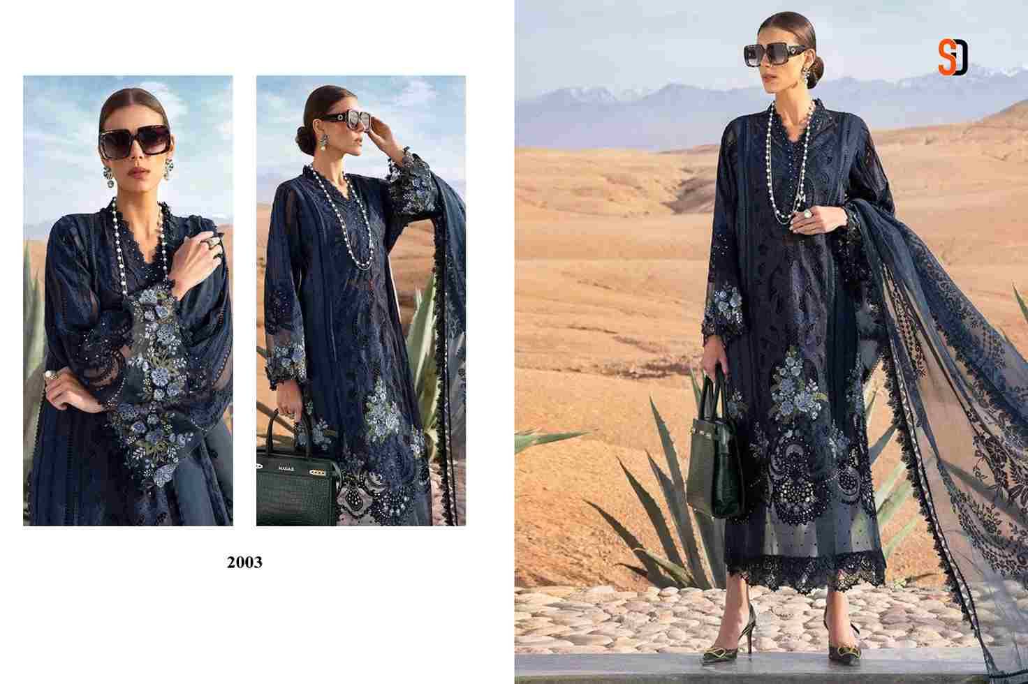 Maria.B. Lawn Vol-2 By Shraddha Designer 2001 To 2006 Series Designer Pakistani Suits Beautiful Stylish Fancy Colorful Party Wear & Occasional Wear Pure Lawn Cotton Print Embroidered Dresses At Wholesale Price