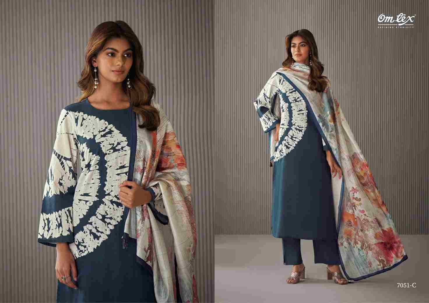Lyrista By Om Tex 7051-A To 7051-D Series Beautiful Suits Stylish Fancy Colorful Party Wear & Ethnic Wear Linen Print Dresses At Wholesale Price