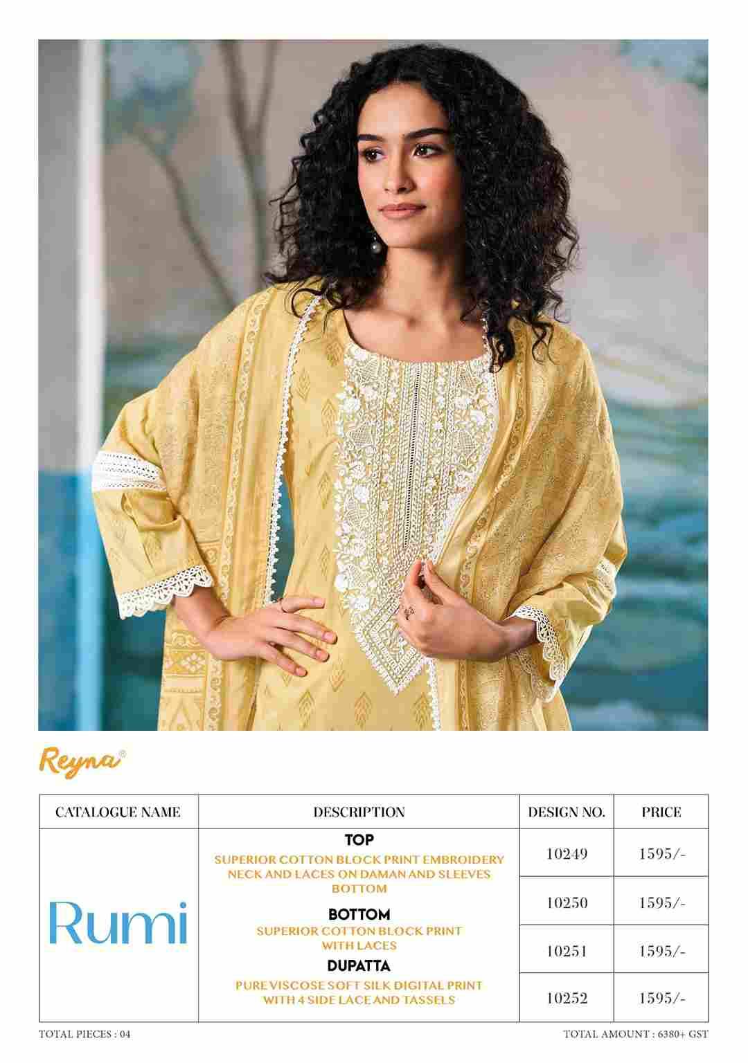 Rumi By Reyna 10249 To 10252 Series Designer Stylish Fancy Colorful Beautiful Party Wear & Ethnic Wear Collection Cotton Print Tops At Wholesale Price