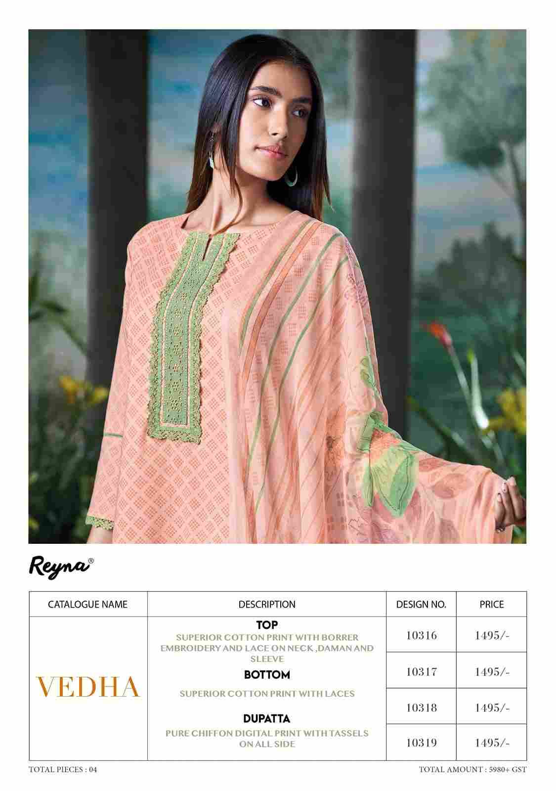 Vedha By Reyna 10316 To 10319 Series Designer Stylish Fancy Colorful Beautiful Party Wear & Ethnic Wear Collection Pure Cotton Print Tops At Wholesale Price