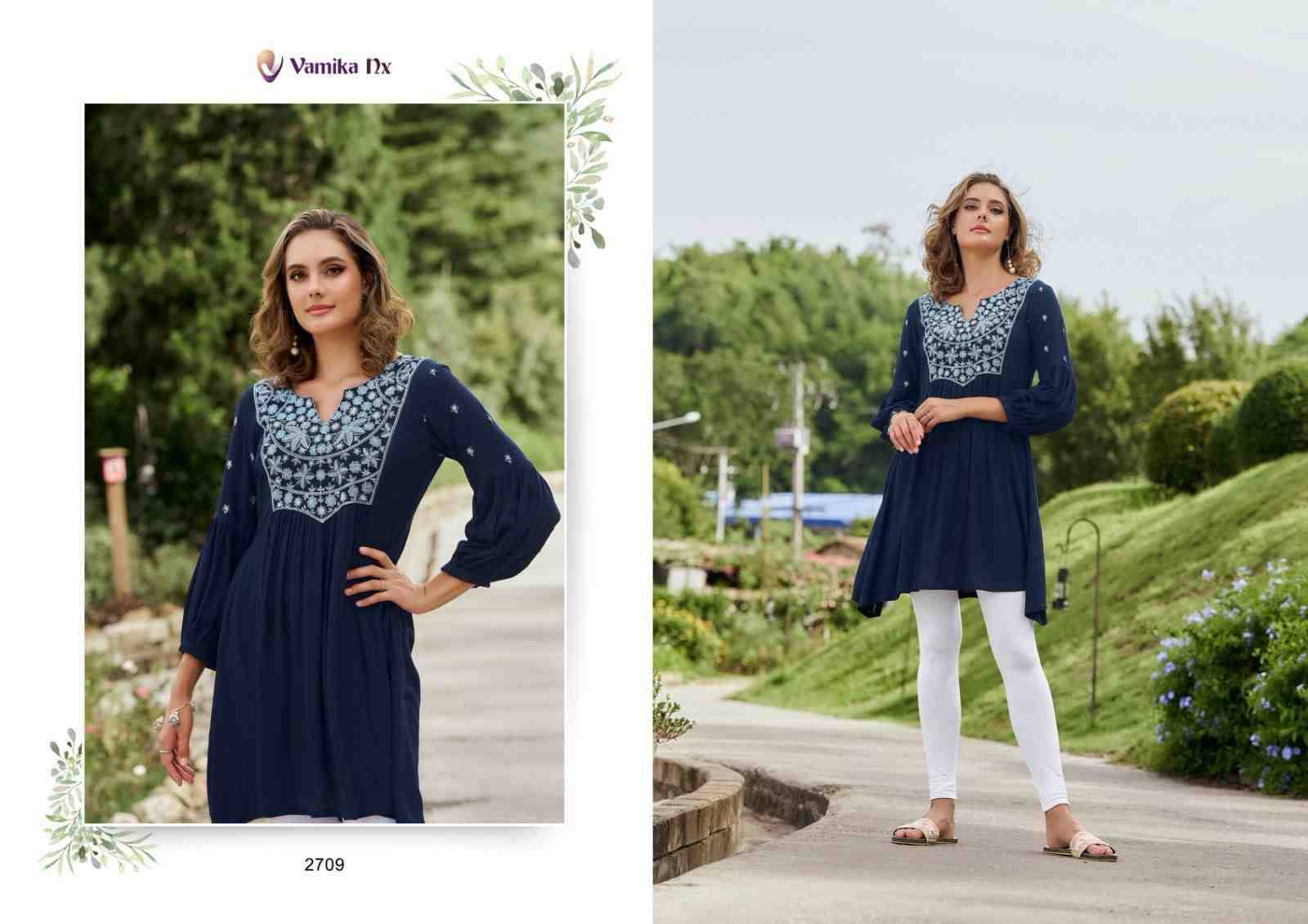 Rang Mahal Vol-3 By Vamika 2709 To 2713 Series Designer Stylish Fancy Colorful Beautiful Party Wear & Ethnic Wear Collection Heavy Rayon Print Tops At Wholesale Price