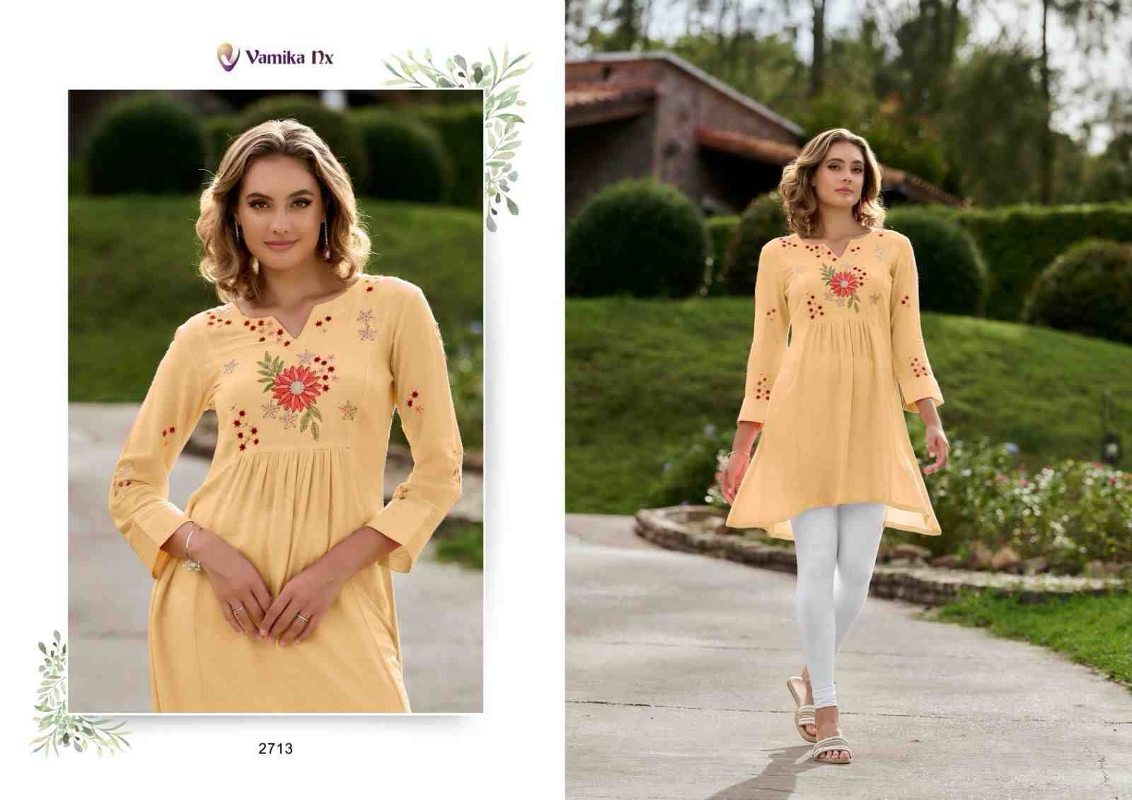 Rang Mahal Vol-3 By Vamika 2709 To 2713 Series Designer Stylish Fancy Colorful Beautiful Party Wear & Ethnic Wear Collection Heavy Rayon Print Tops At Wholesale Price