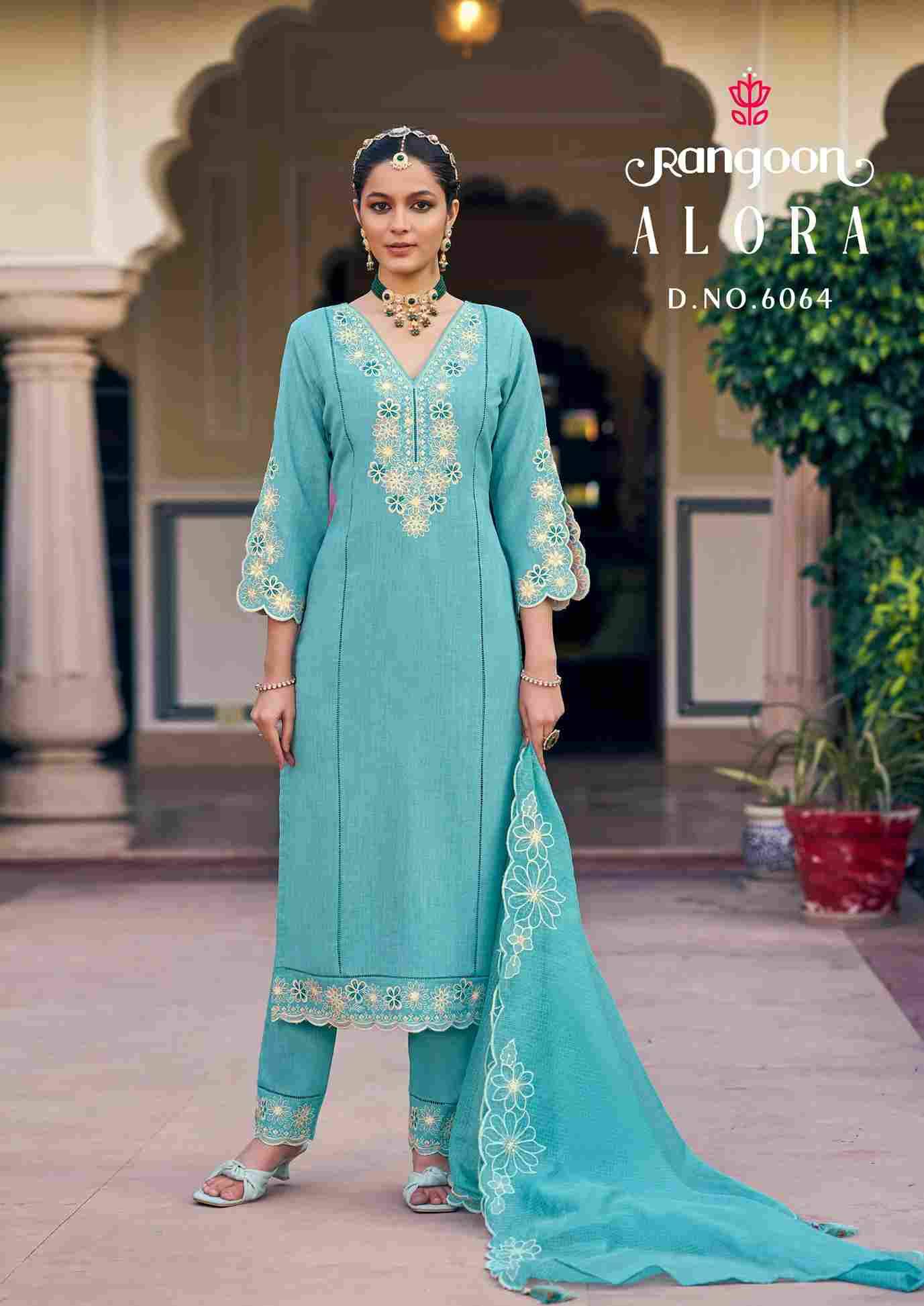 Alora By Rangoon 6061 To 6064 Series Designer Festive Suits Beautiful Stylish Fancy Colorful Party Wear & Occasional Wear Pure Cotton Dresses At Wholesale Price