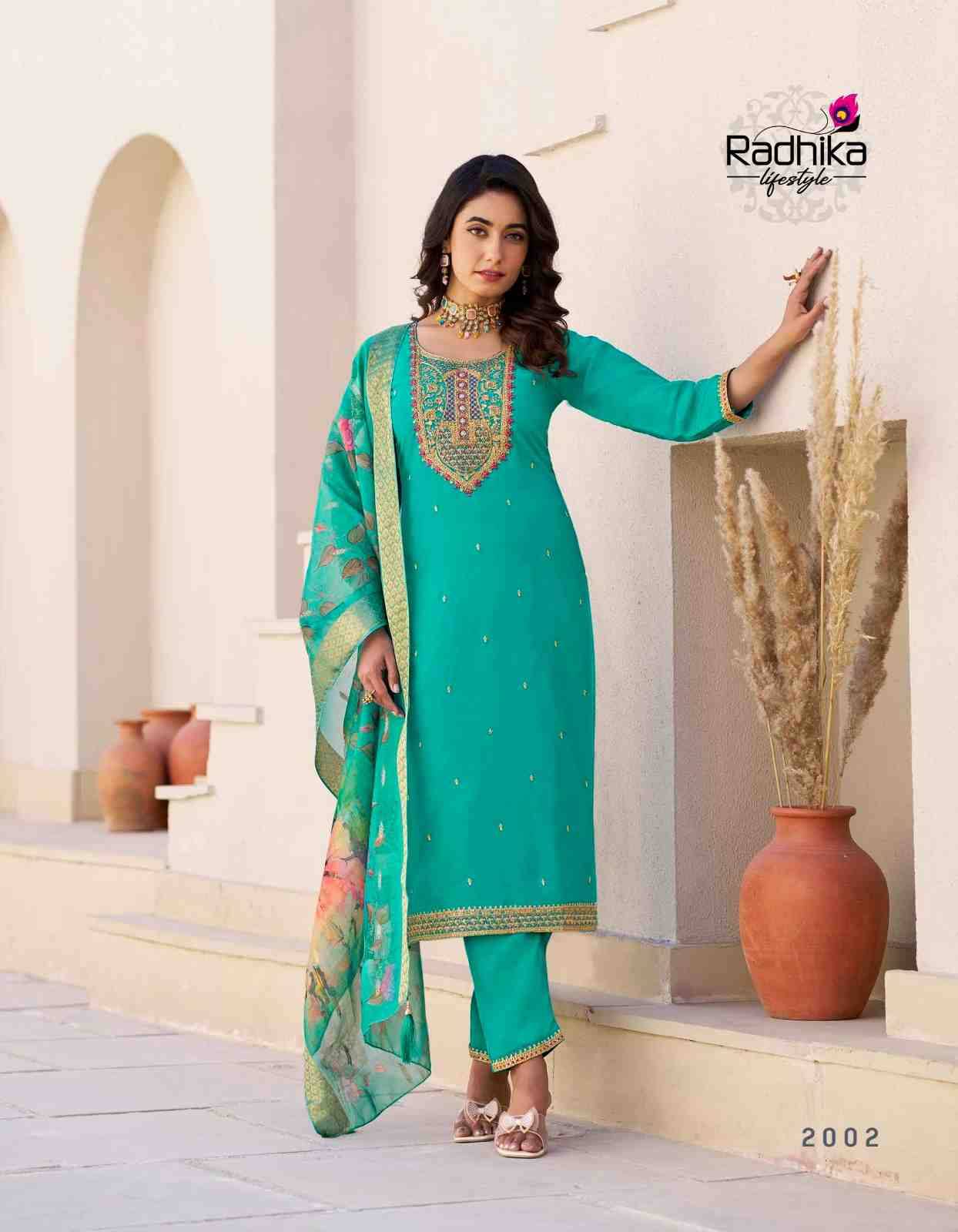 Albeli Vol-2 By Radhika Lifestyle 2001 To 2006 Series Beautiful Festive Suits Colorful Stylish Fancy Casual Wear & Ethnic Wear Fancy Print With Work Dresses At Wholesale Price