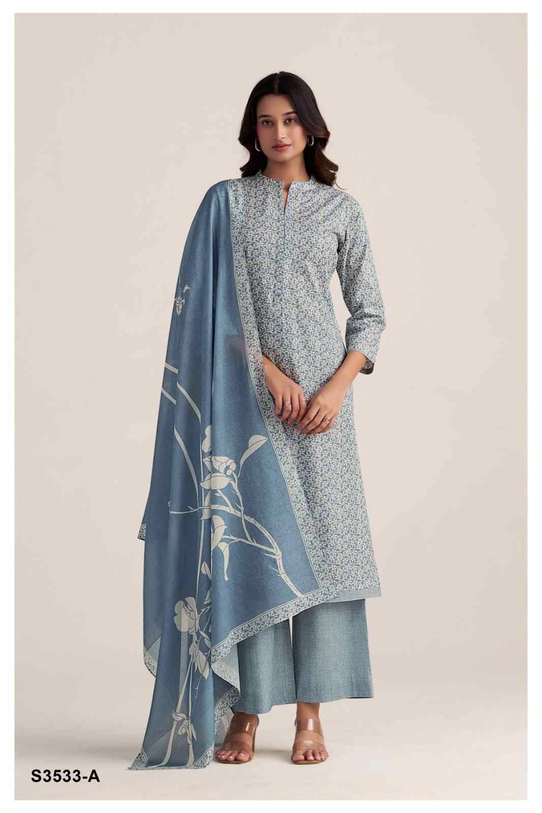 Malani-3533 By Ganga Fashion 3533-A To 3533-D Series Beautiful Festive Suits Colorful Stylish Fancy Casual Wear & Ethnic Wear Pure Cotton Dresses At Wholesale Price