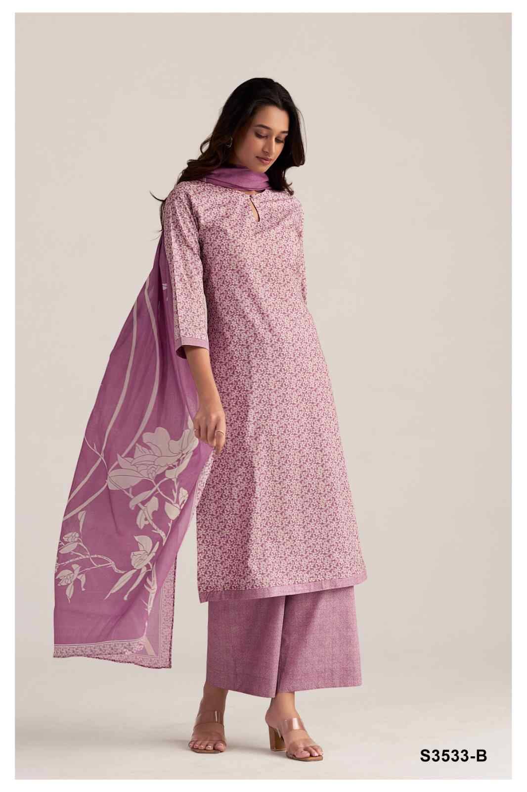 Malani-3533 By Ganga Fashion 3533-A To 3533-D Series Beautiful Festive Suits Colorful Stylish Fancy Casual Wear & Ethnic Wear Pure Cotton Dresses At Wholesale Price
