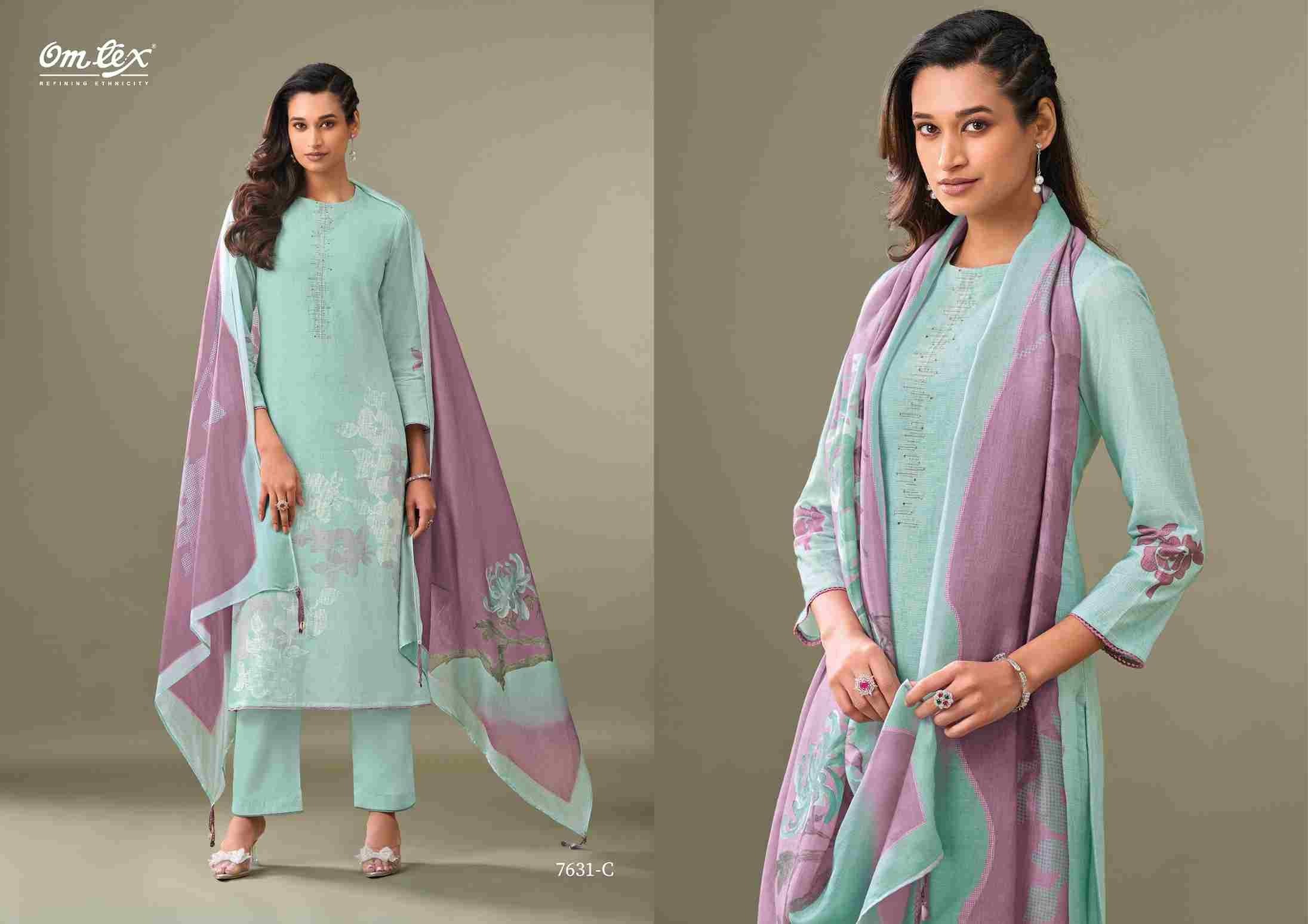 Aarohi By Om Tex 7631-A To 7631-D Series Beautiful Suits Stylish Fancy Colorful Party Wear & Ethnic Wear Linen Cotton Print Dresses At Wholesale Price