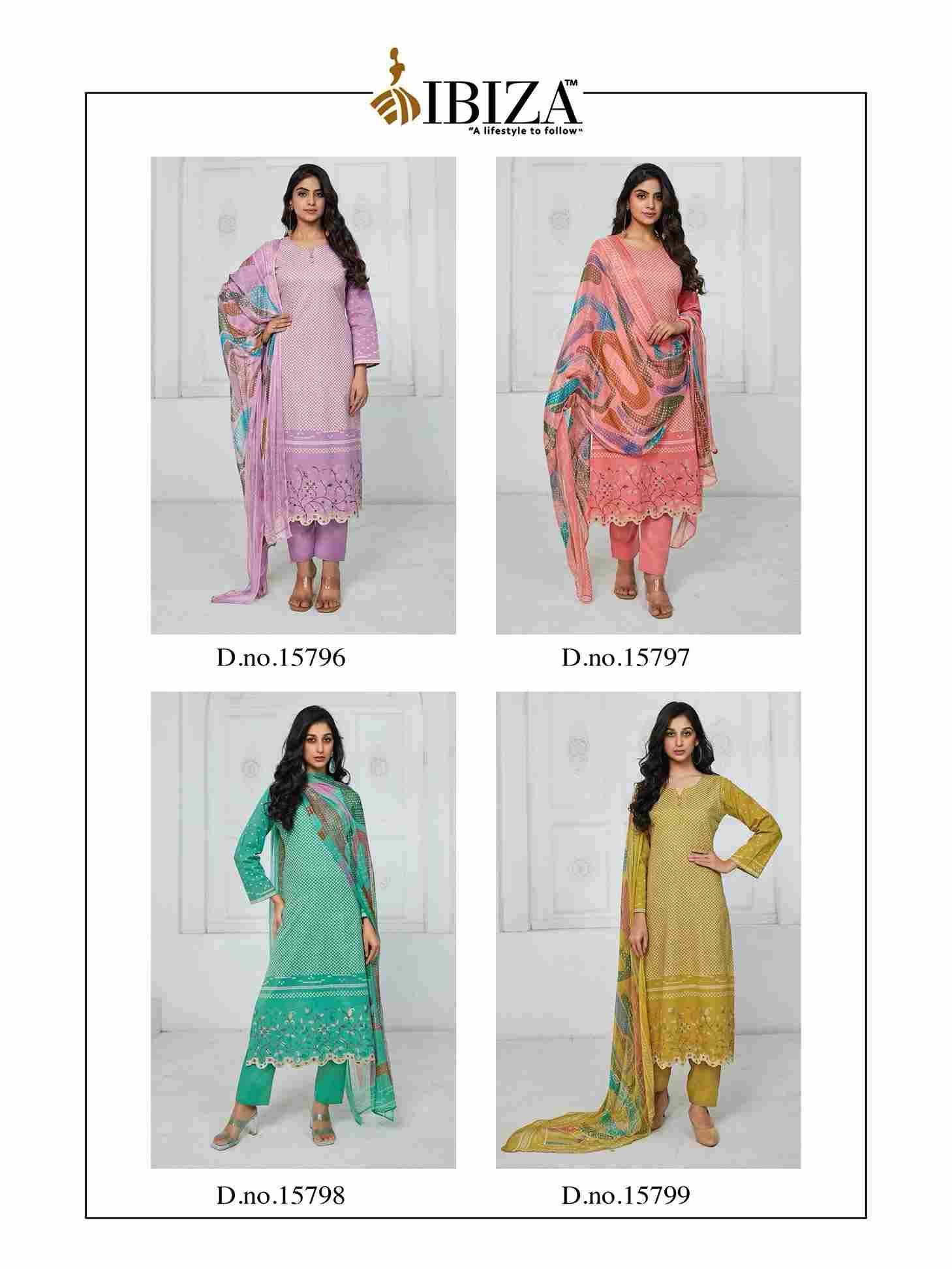 Galexy By Ibiza 15796 To 15799 Series Designer Festive Suits Beautiful Fancy Stylish Colorful Party Wear & Occasional Wear Pure Cambric Cotton Dresses At Wholesale Price