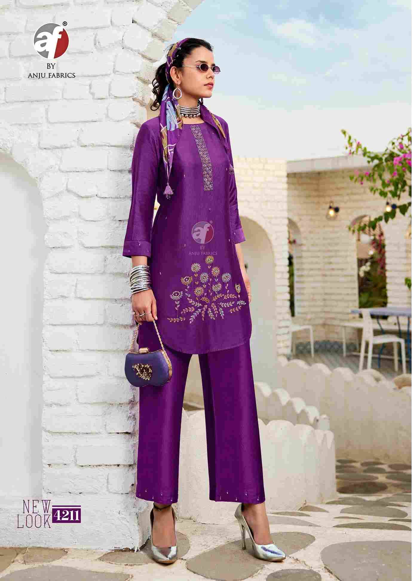 Fusion Vol-5 By Anju Fabrics 1211 To 1216 Series Designer Stylish Fancy Colorful Beautiful Party Wear & Ethnic Wear Collection Viscose Nylon Tops With Bottom And Scarf At Wholesale Price