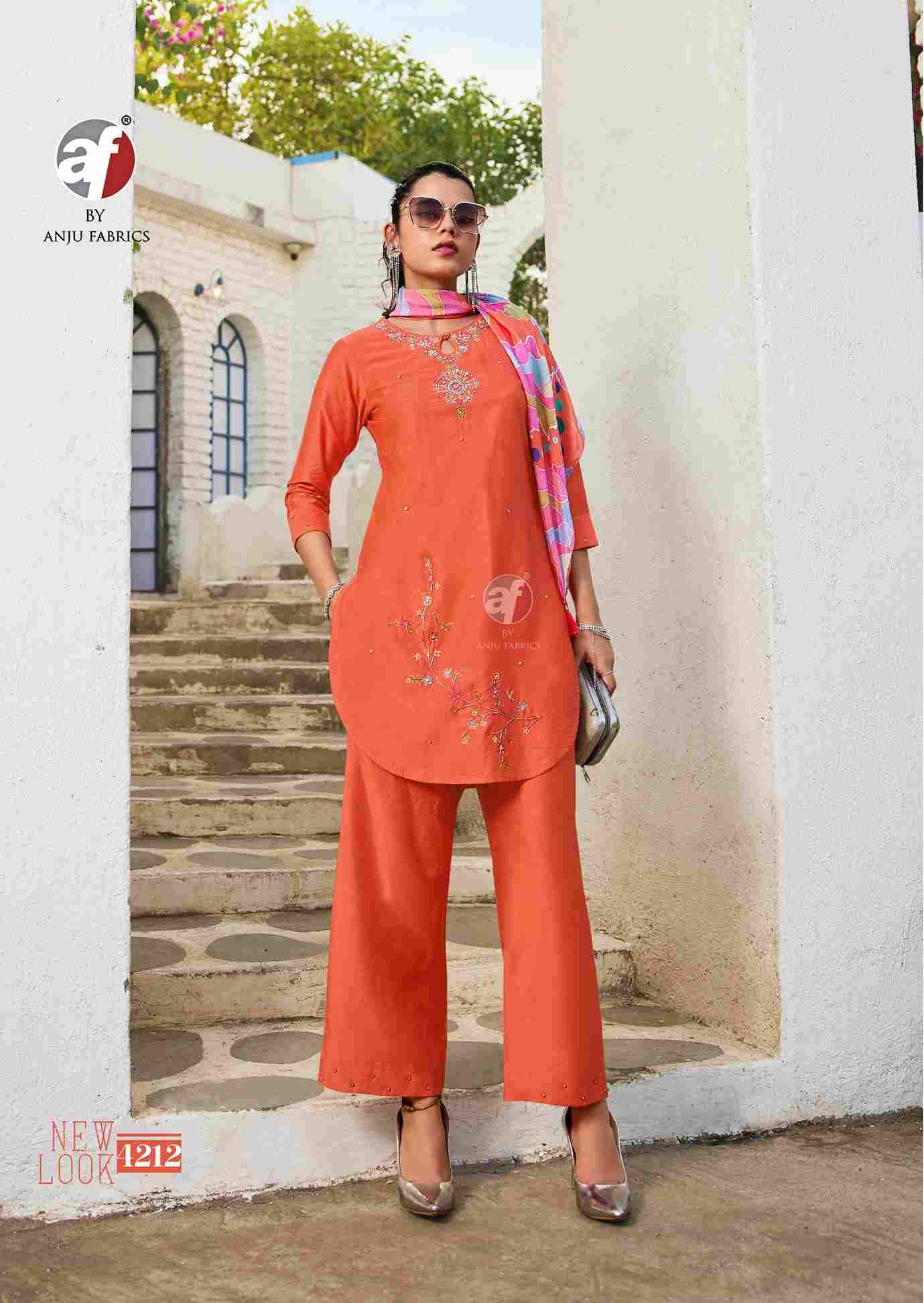 Fusion Vol-5 By Anju Fabrics 1211 To 1216 Series Designer Stylish Fancy Colorful Beautiful Party Wear & Ethnic Wear Collection Viscose Nylon Tops With Bottom And Scarf At Wholesale Price