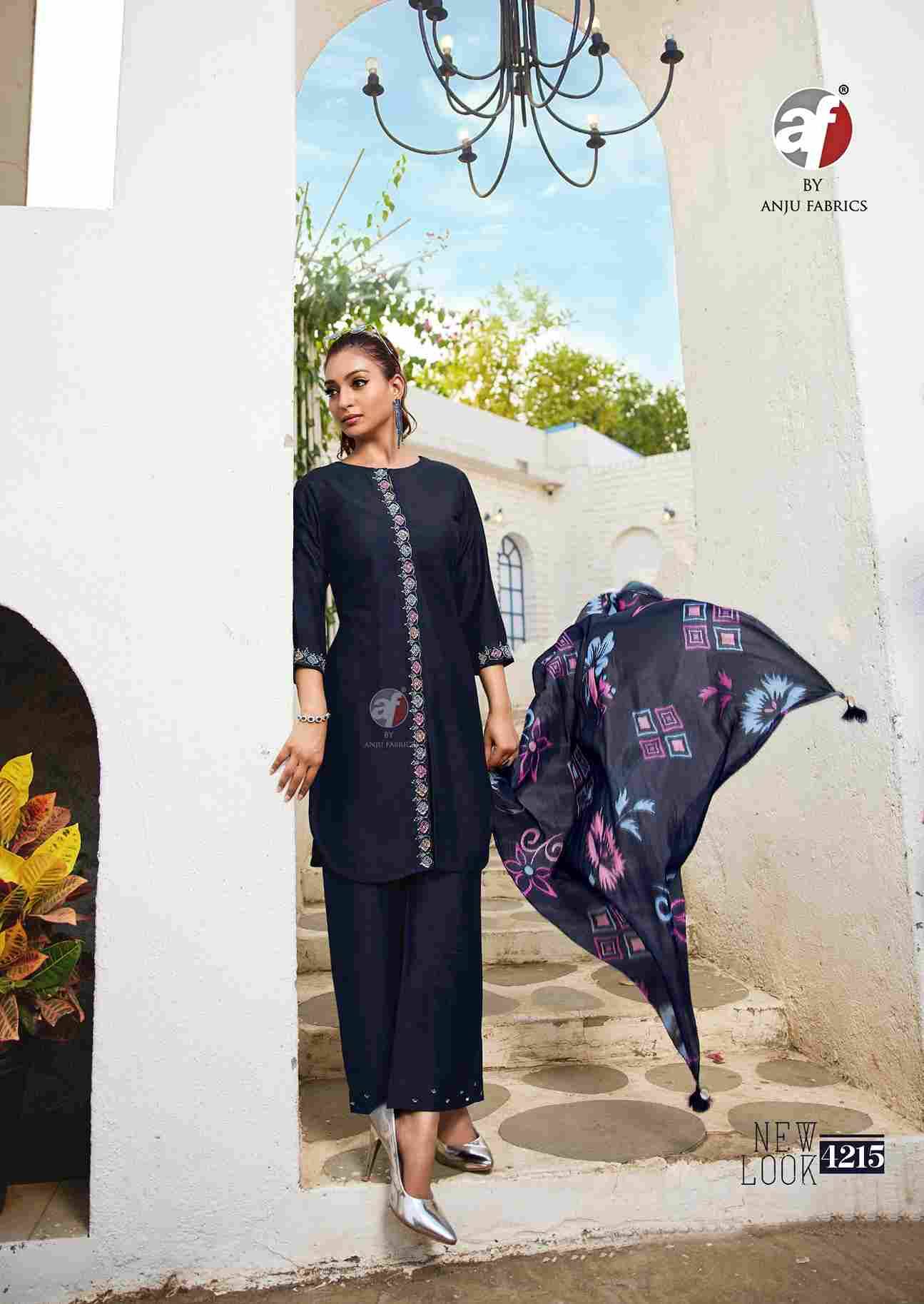 Fusion Vol-5 By Anju Fabrics 1211 To 1216 Series Designer Stylish Fancy Colorful Beautiful Party Wear & Ethnic Wear Collection Viscose Nylon Tops With Bottom And Scarf At Wholesale Price