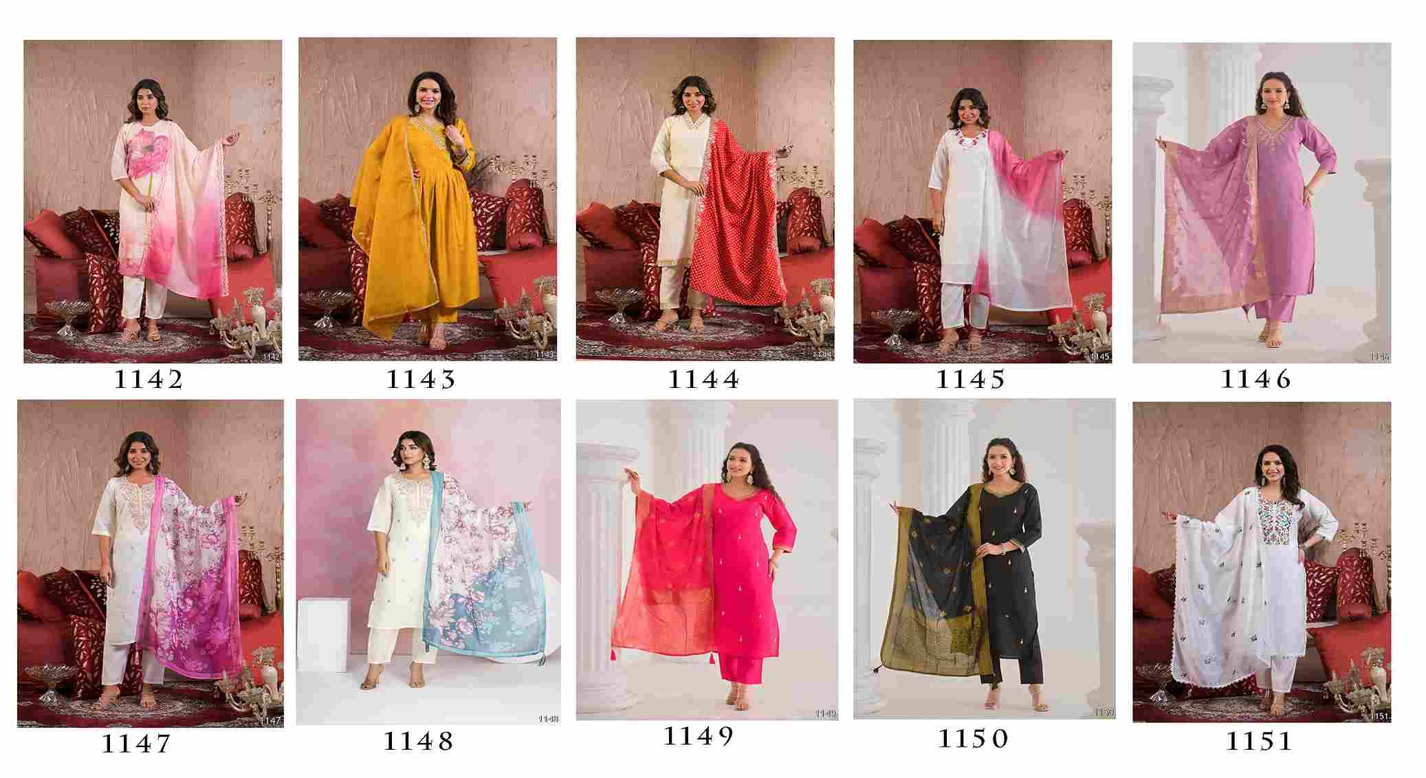 Tanisha Vol-20 By Fashid Wholesale 1142 To 1151 Series Beautiful Suits Colorful Stylish Fancy Casual Wear & Ethnic Wear Viscose Chanderi Embroidered Work Dresses At Wholesale Price