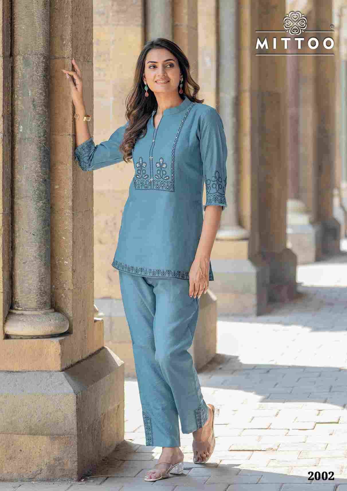 Korra By Mittoo 2001 To 2006 Series Designer Stylish Fancy Colorful Beautiful Party Wear & Ethnic Wear Collection Viscose Slub Tops With Bottom At Wholesale Price