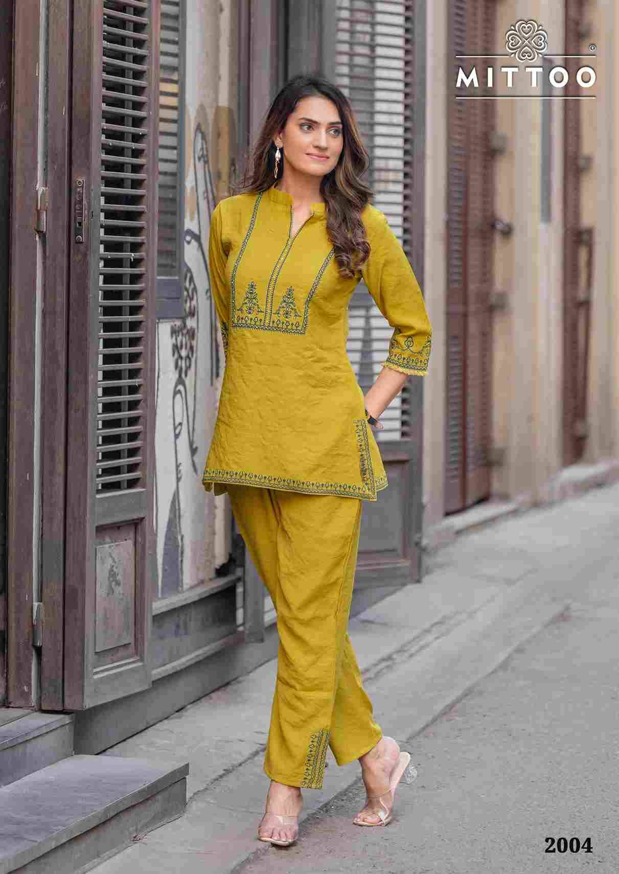 Korra By Mittoo 2001 To 2006 Series Designer Stylish Fancy Colorful Beautiful Party Wear & Ethnic Wear Collection Viscose Slub Tops With Bottom At Wholesale Price