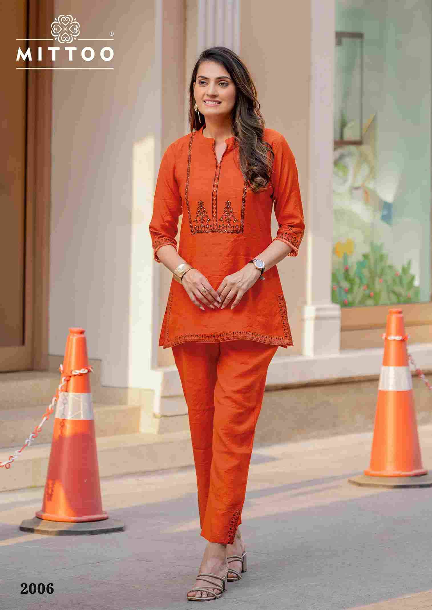 Korra By Mittoo 2001 To 2006 Series Designer Stylish Fancy Colorful Beautiful Party Wear & Ethnic Wear Collection Viscose Slub Tops With Bottom At Wholesale Price
