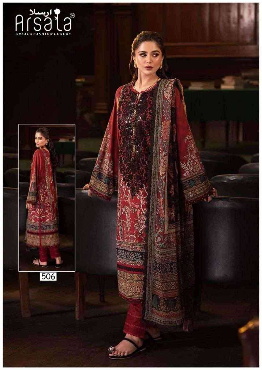 Amira Vol-5 By Arsala 501 To 506 Series Beautiful Festive Suits Stylish Fancy Colorful Casual Wear & Ethnic Wear Pure Cotton Print Dresses At Wholesale Price