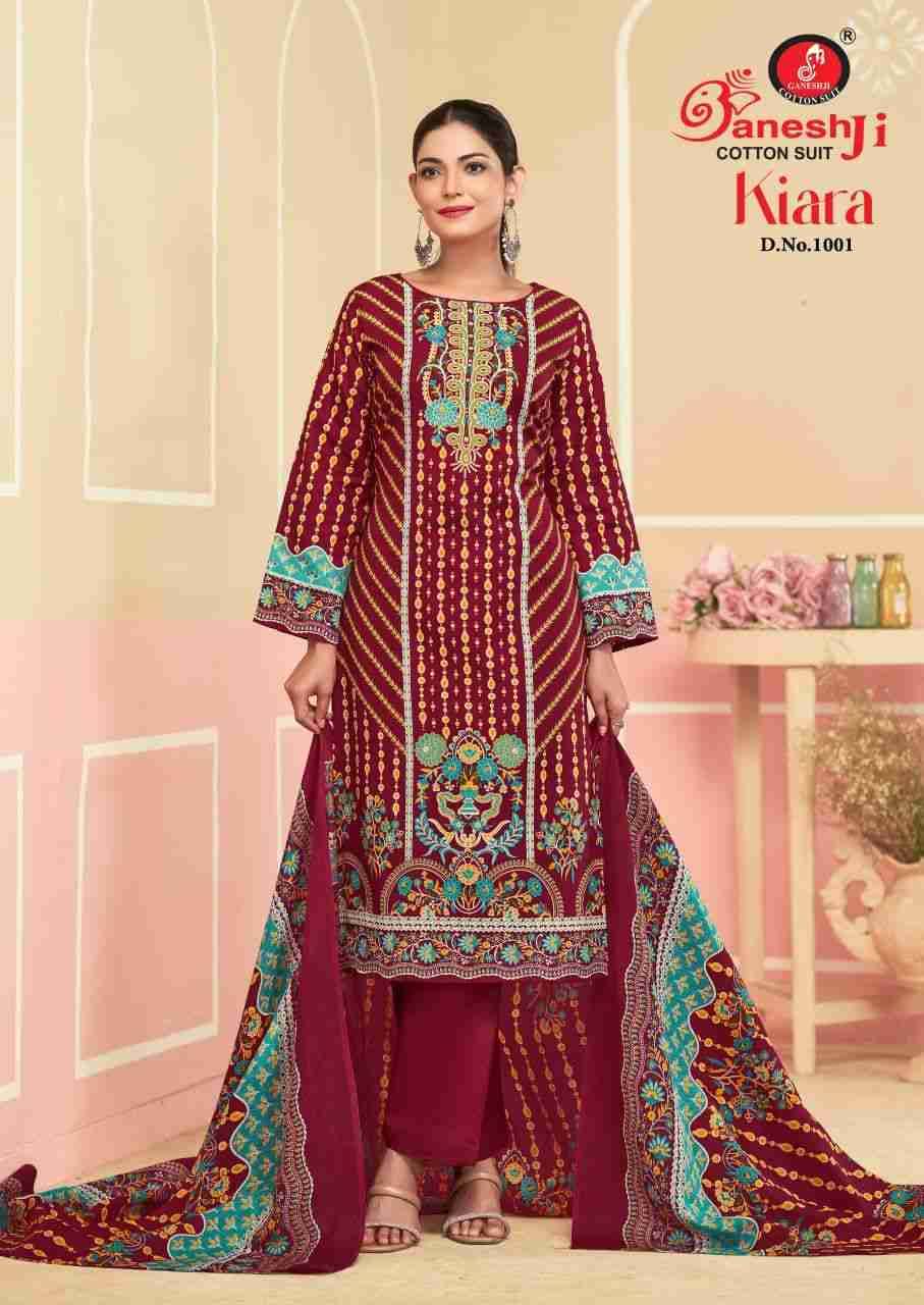 Kiara Vol-1 By Ganeshji 1001 To 1008 Series Beautiful Festive Suits Stylish Fancy Colorful Casual Wear & Ethnic Wear Heavy Cotton Print Dresses At Wholesale Price