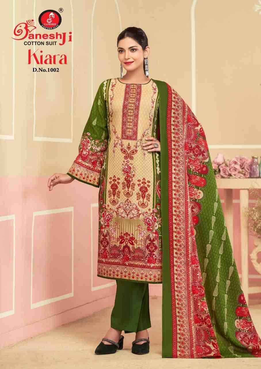 Kiara Vol-1 By Ganeshji 1001 To 1008 Series Beautiful Festive Suits Stylish Fancy Colorful Casual Wear & Ethnic Wear Heavy Cotton Print Dresses At Wholesale Price
