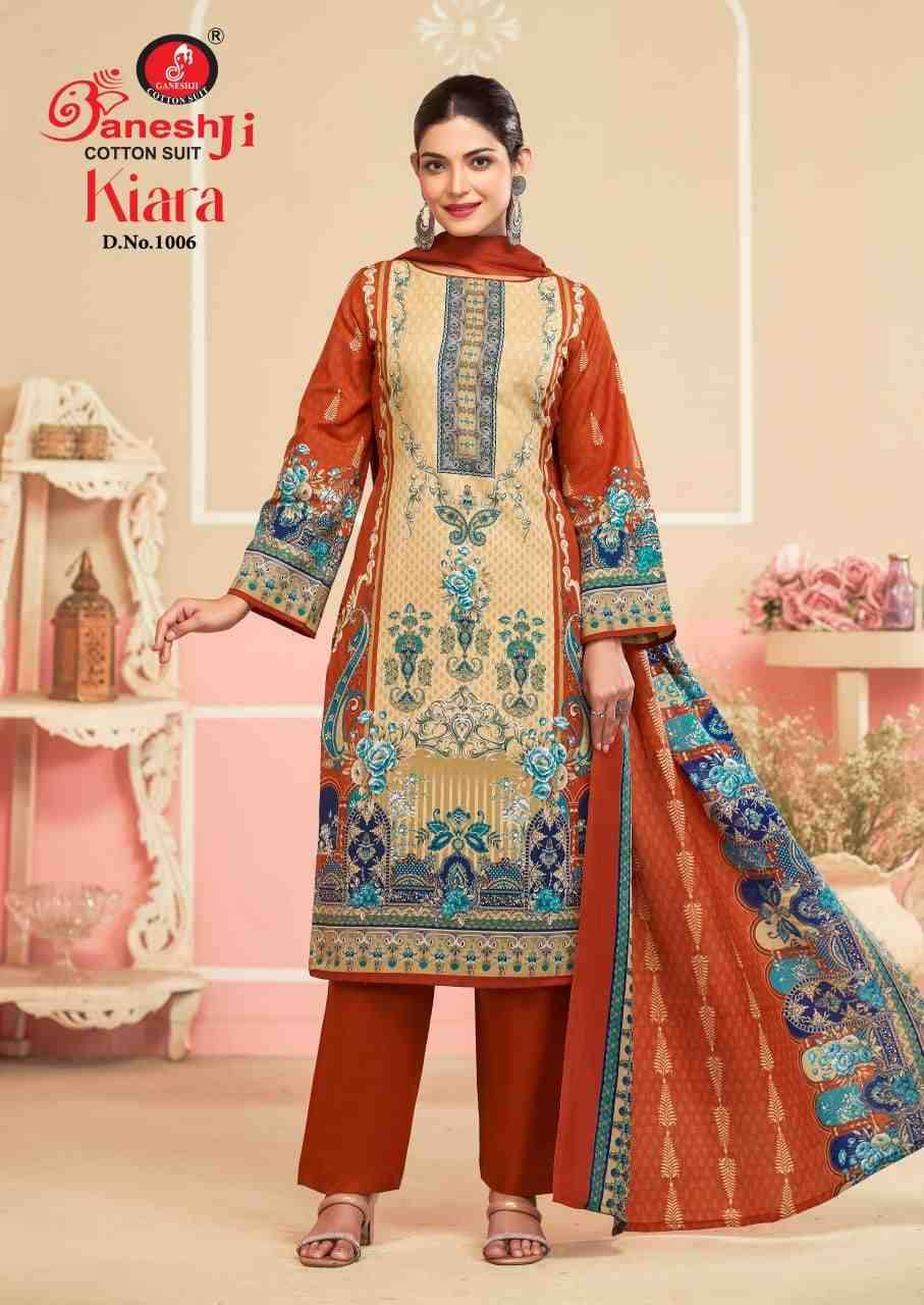 Kiara Vol-1 By Ganeshji 1001 To 1008 Series Beautiful Festive Suits Stylish Fancy Colorful Casual Wear & Ethnic Wear Heavy Cotton Print Dresses At Wholesale Price