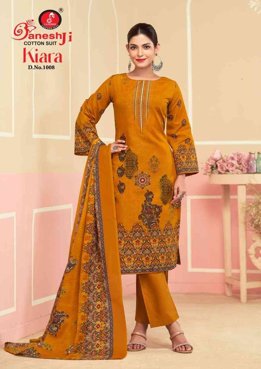 Kiara Vol-1 By Ganeshji 1001 To 1008 Series Beautiful Festive Suits Stylish Fancy Colorful Casual Wear & Ethnic Wear Heavy Cotton Print Dresses At Wholesale Price