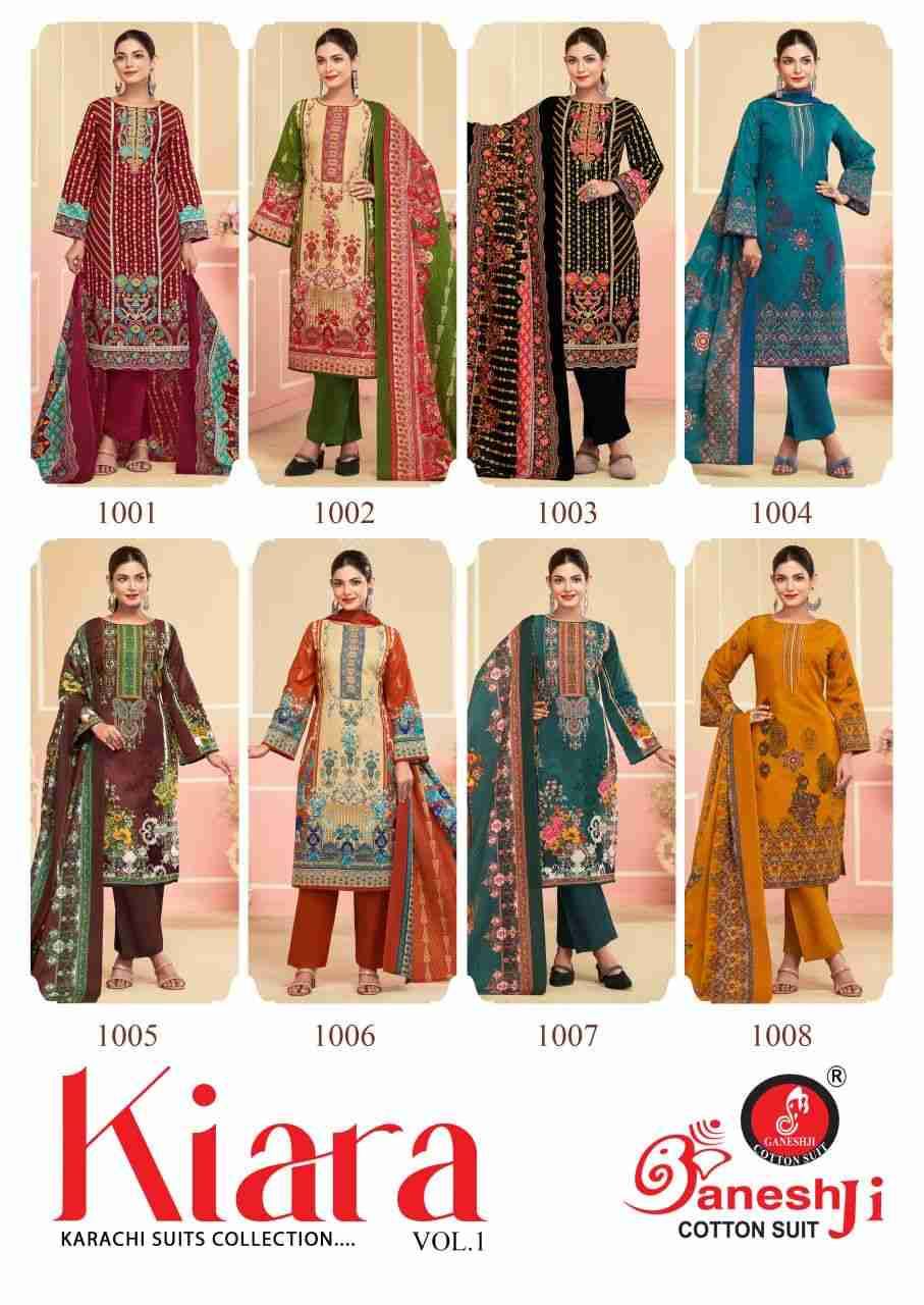 Kiara Vol-1 By Ganeshji 1001 To 1008 Series Beautiful Festive Suits Stylish Fancy Colorful Casual Wear & Ethnic Wear Heavy Cotton Print Dresses At Wholesale Price