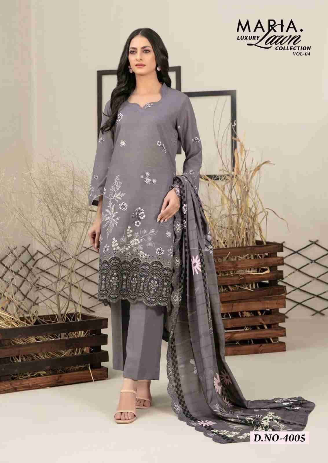 Maria.B. Luxury Lawn Collection Vol-4 By Miss World Choice 4001 To 4006 Series Beautiful Festive Suits Colorful Stylish Fancy Casual Wear & Ethnic Wear Pure Lawn Cotton Dresses At Wholesale Price