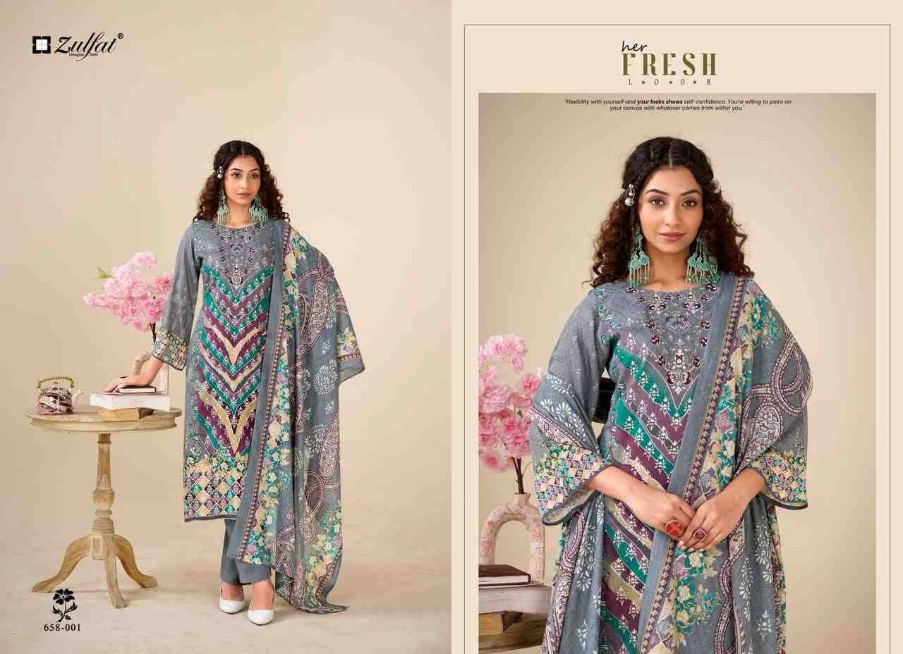 Aayat Vol-16 By Zulfat 658-001 To 658-006 Series Beautiful Festive Suits Stylish Fancy Colorful Casual Wear & Ethnic Wear Pure Viscose Rayon Print Dresses At Wholesale Price