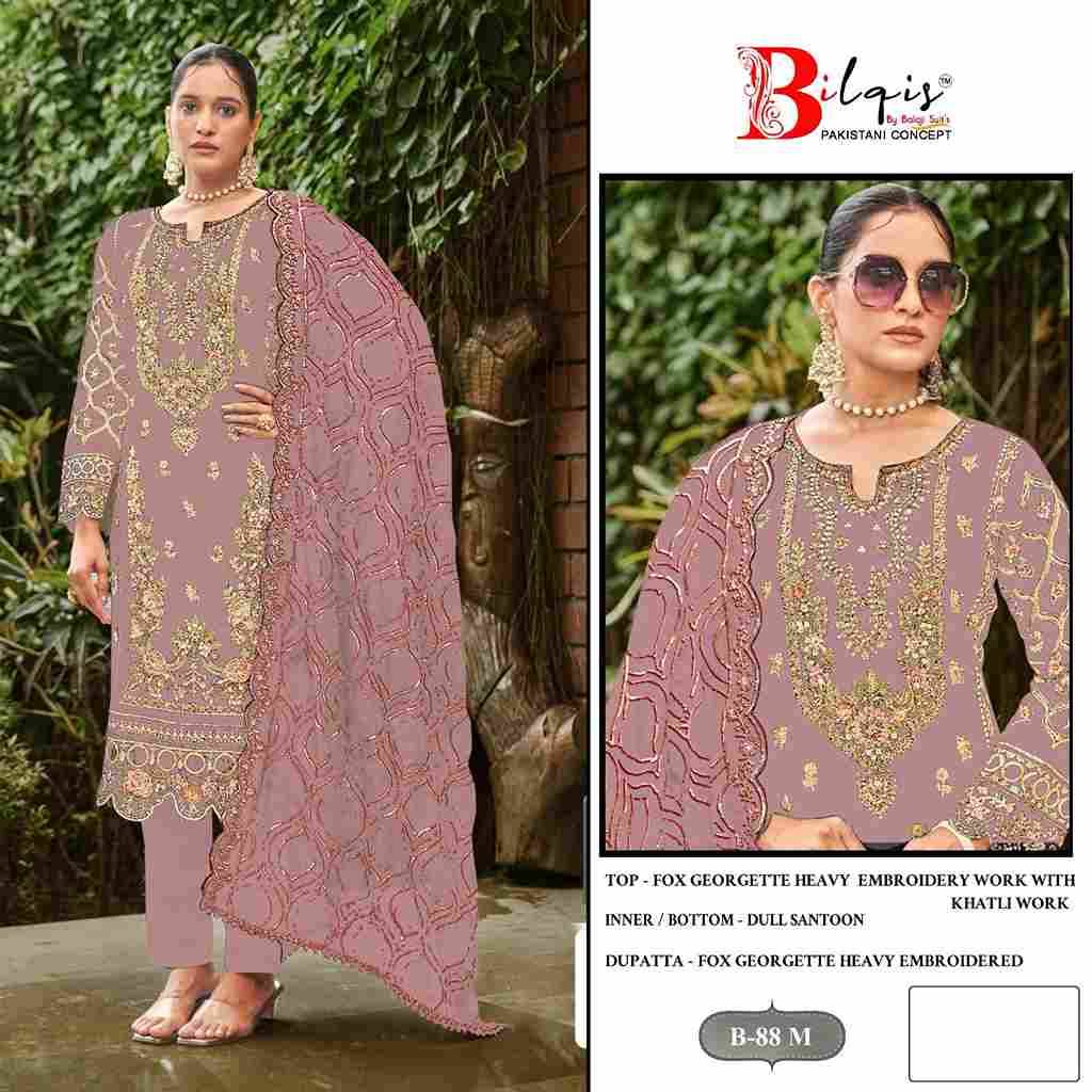 Bilqis 88 Colours Vol-3 By Bilqis 88-J To 88-M Series Beautiful Pakistani Suits Stylish Fancy Colorful Party Wear & Occasional Wear Faux Georgette Embroidery Dresses At Wholesale Price