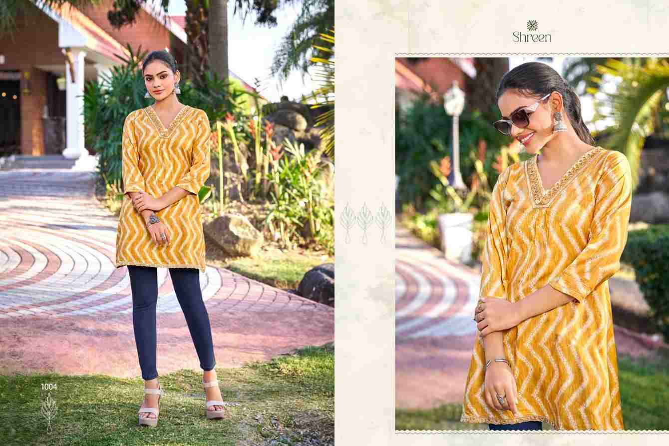 Resham Infinity By Shreen 1001 To 1007 Series Designer Stylish Fancy Colorful Beautiful Party Wear & Ethnic Wear Collection Heavy Rayon Print Tops At Wholesale Price