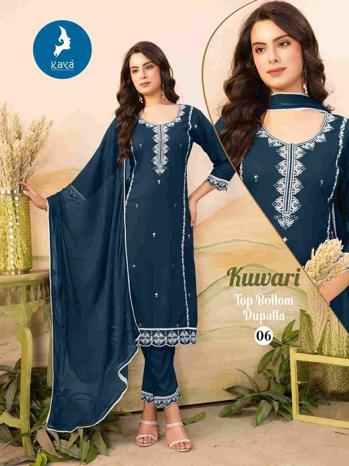 Kuwari By Kaya 01 To 06 Series Designer Stylish Fancy Colorful Beautiful Party Wear & Ethnic Wear Collection Rayon Embroidered Dresses At Wholesale Price