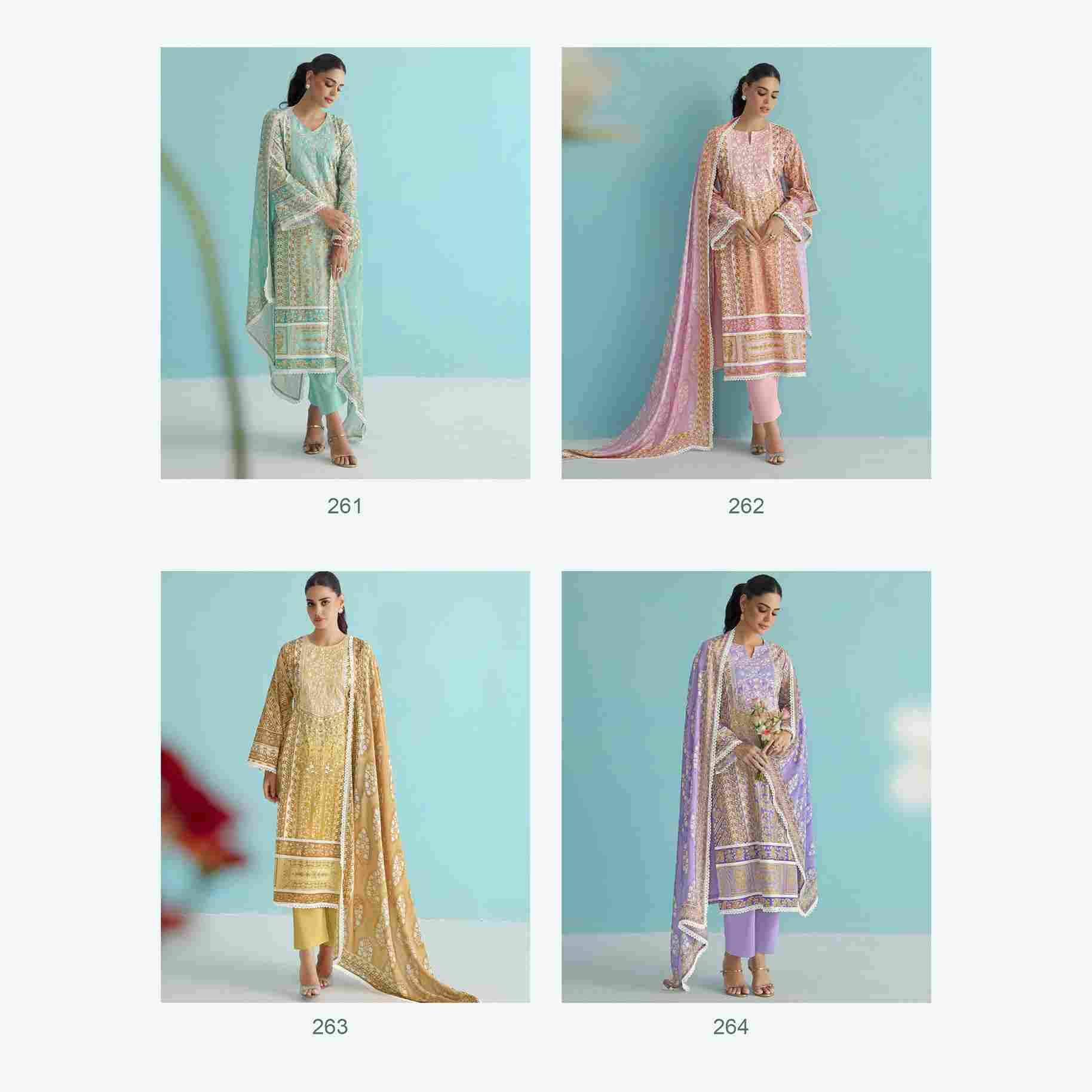 Gorgeous By Sohni 261 To 264 Series Beautiful Suits Colorful Stylish Fancy Casual Wear & Ethnic Wear Pure Lawn Embroidery Dresses At Wholesale Price