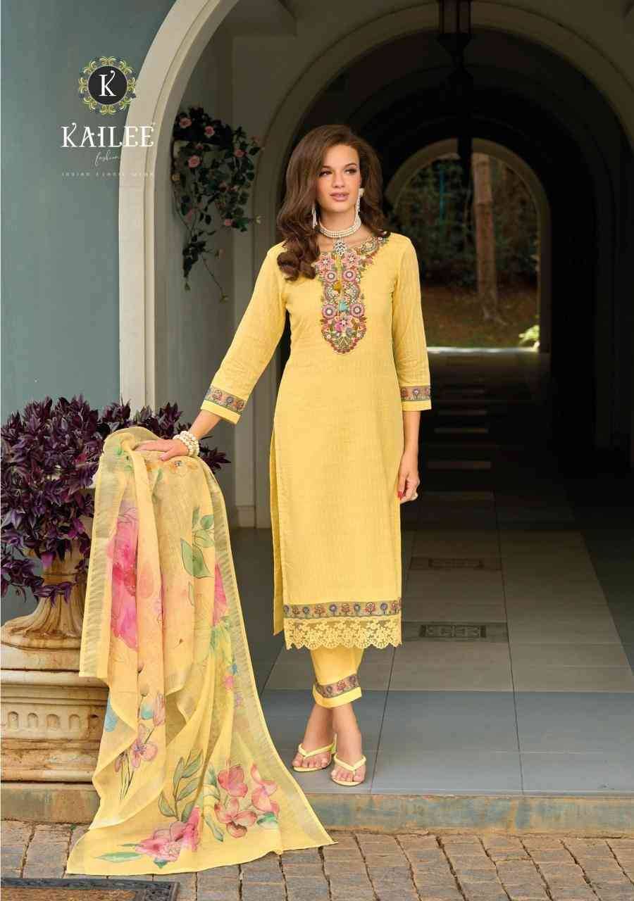 Summer Garden Vol-2 By Kailee 44401 To 44406 Series Designer Festive Suits Collection Beautiful Stylish Fancy Colorful Party Wear & Occasional Wear Pure Cotton Embroidered Dresses At Wholesale Price