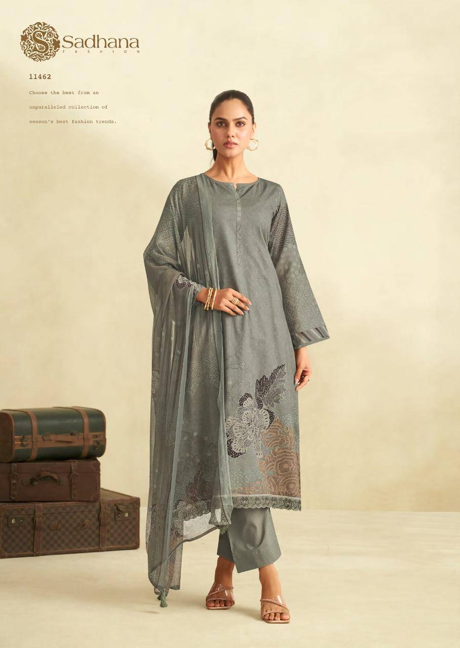 Zinat By Sadhana Fashion 11458 To 11463 Series Designer Festive Suits Beautiful Fancy Stylish Colorful Party Wear & Occasional Wear Pure Lawn Cotton Print Dresses At Wholesale Price